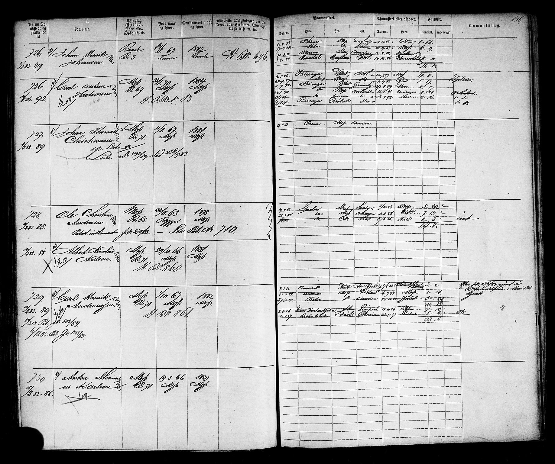 Moss mønstringskontor, AV/SAO-A-10569d/F/Fc/Fca/L0002: Annotasjonsrulle, 1868-1892, p. 160