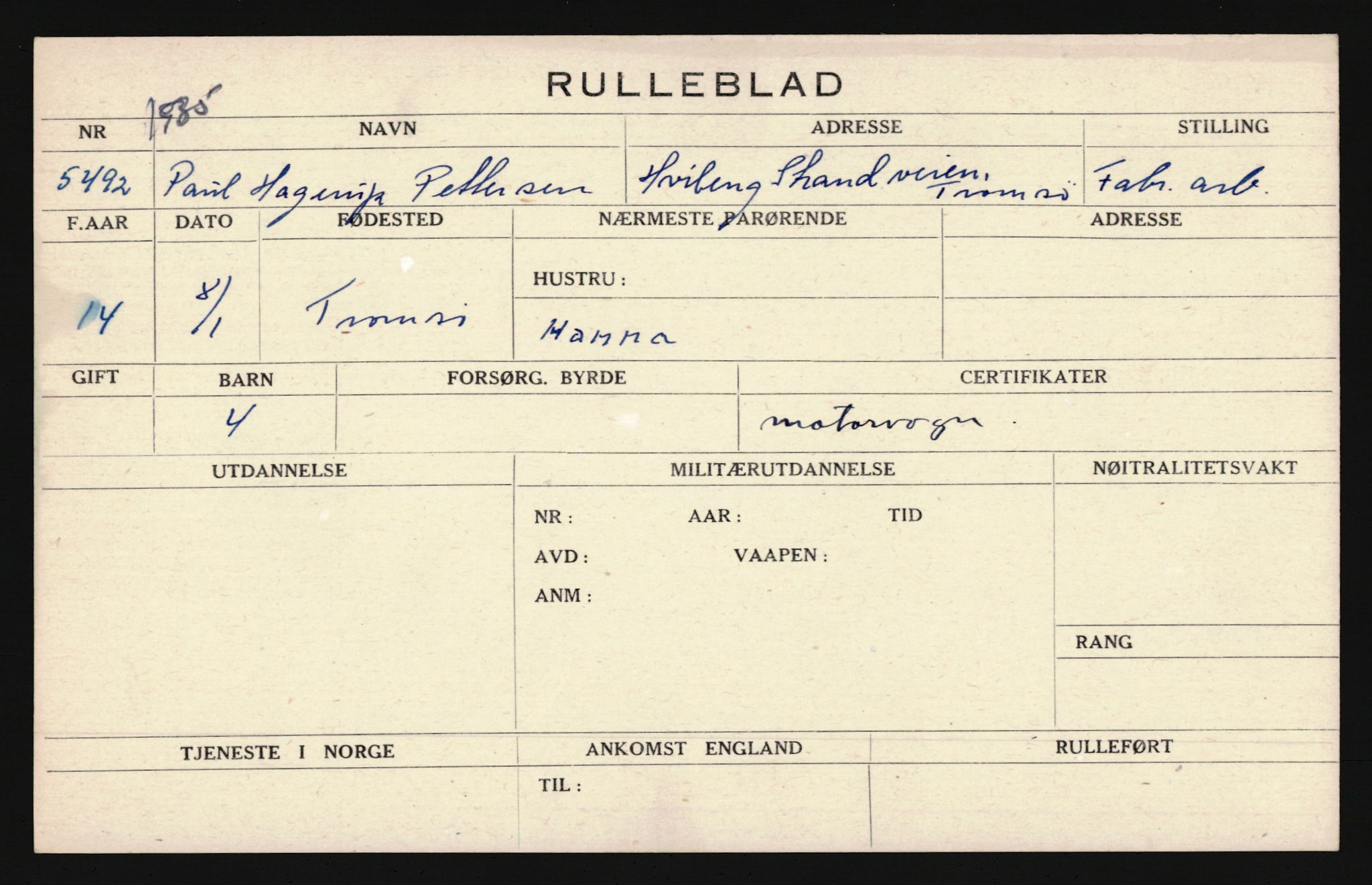 Forsvaret, Troms infanteriregiment nr. 16, AV/RA-RAFA-3146/P/Pa/L0019: Rulleblad for regimentets menige mannskaper, årsklasse 1935, 1935, p. 1047