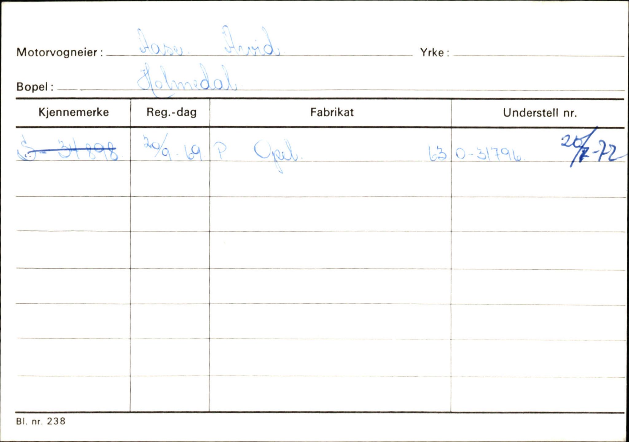 Statens vegvesen, Sogn og Fjordane vegkontor, SAB/A-5301/4/F/L0126: Eigarregister Fjaler M-Å. Leikanger A-Å, 1945-1975, p. 736