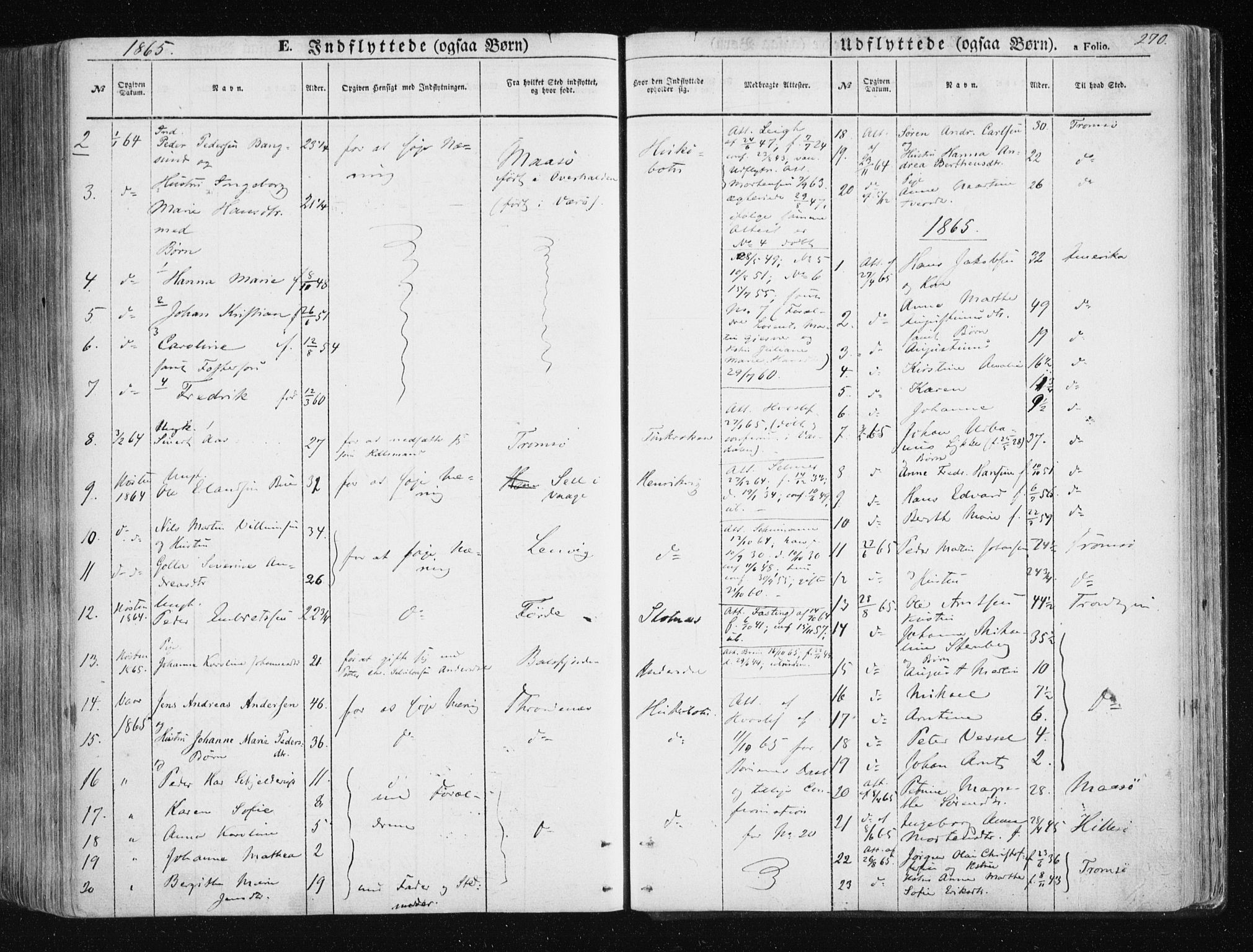 Tromsøysund sokneprestkontor, SATØ/S-1304/G/Ga/L0001kirke: Parish register (official) no. 1, 1856-1867, p. 270