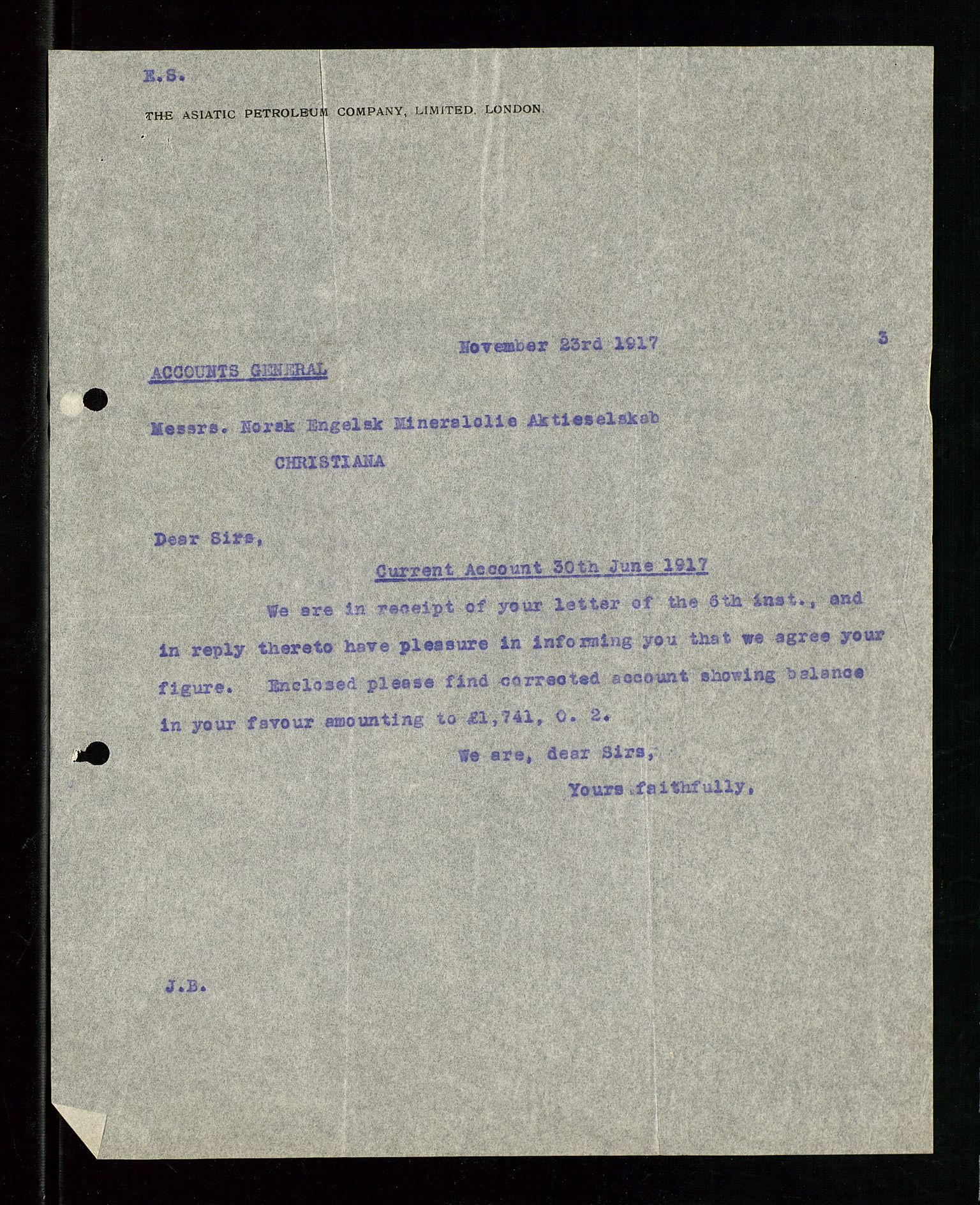 Pa 1521 - A/S Norske Shell, AV/SAST-A-101915/E/Ea/Eaa/L0001: Sjefskorrespondanse, 1917, p. 72