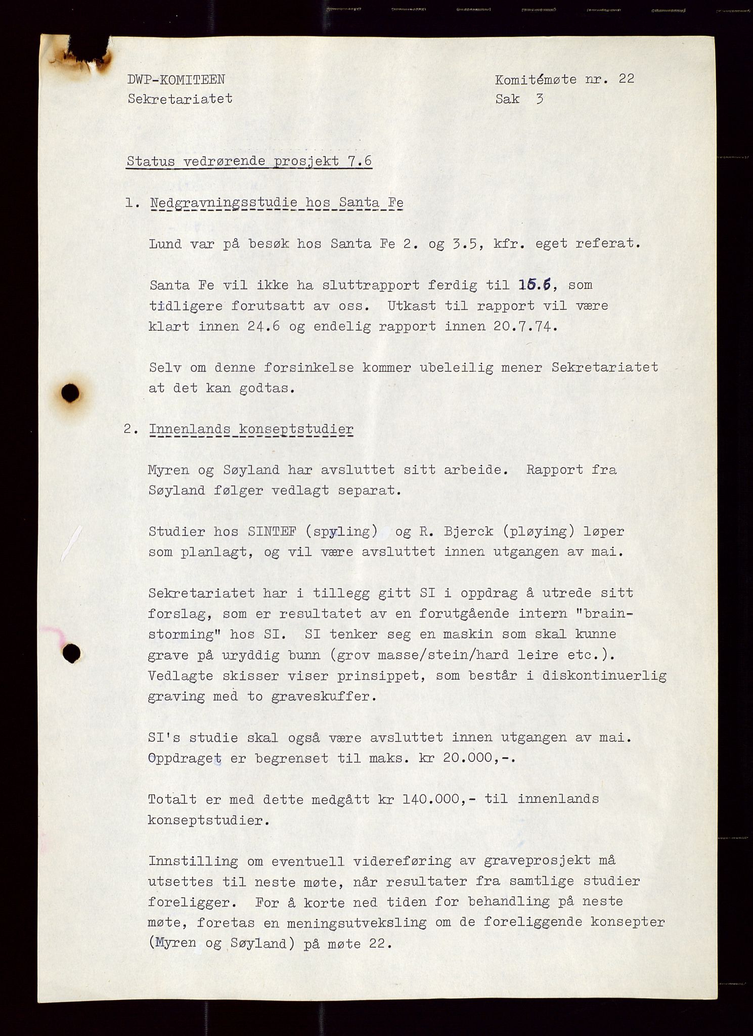 Industridepartementet, Oljekontoret, AV/SAST-A-101348/Di/L0001: DWP, møter juni - november, komiteemøter nr. 19 - 26, 1973-1974, p. 592