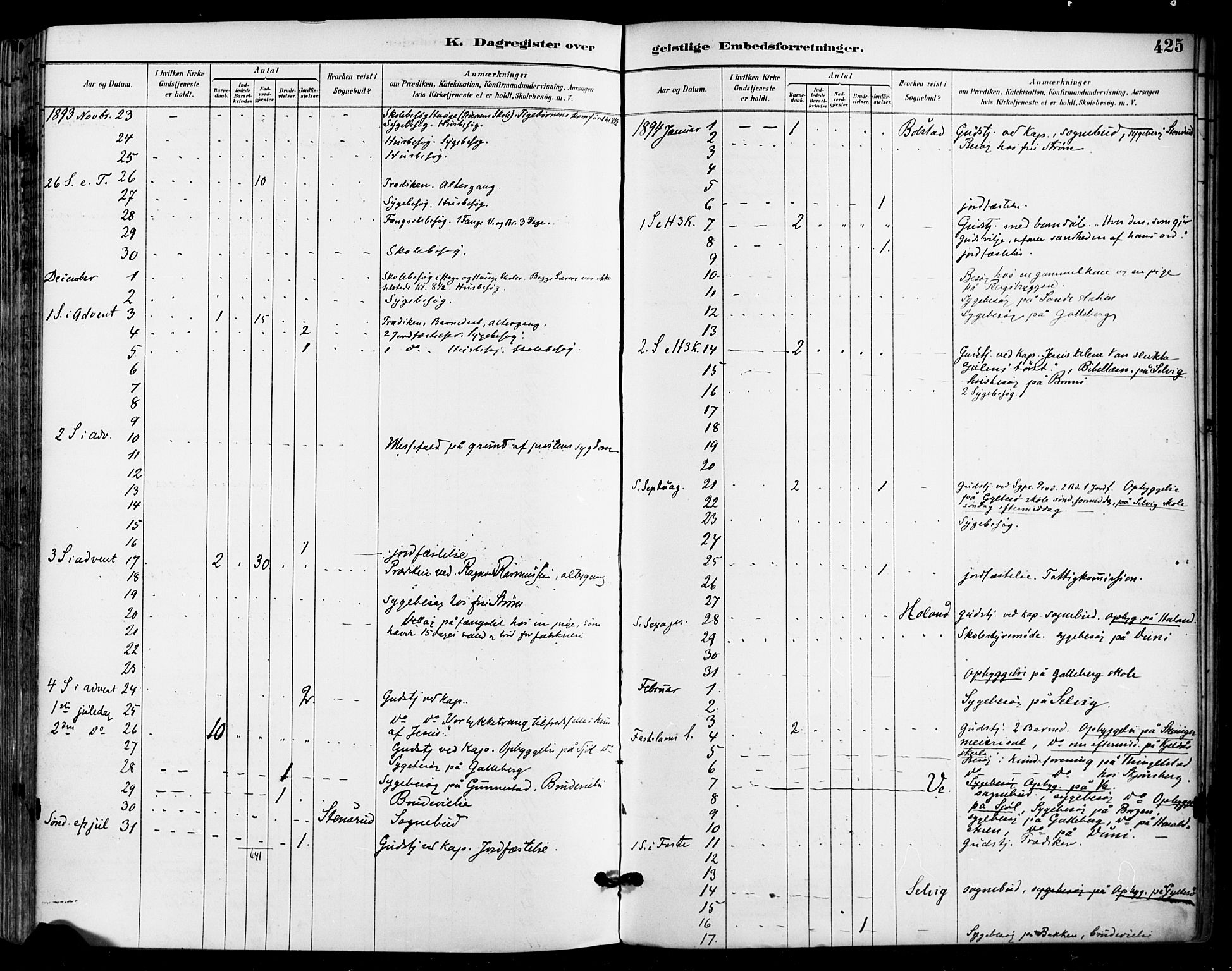 Sande Kirkebøker, AV/SAKO-A-53/F/Fa/L0007: Parish register (official) no. 7, 1888-1903, p. 425