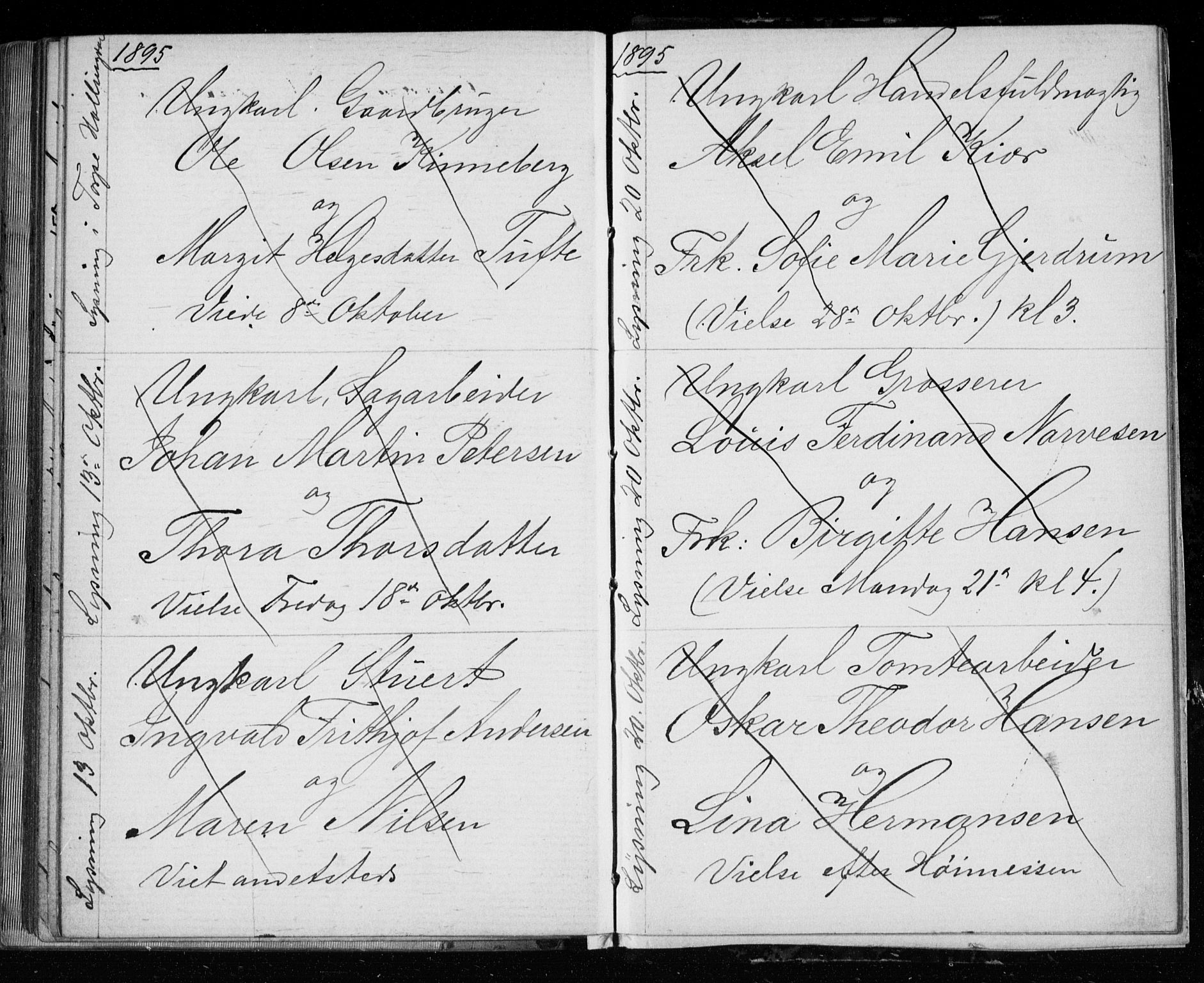 Bragernes kirkebøker, AV/SAKO-A-6/H/Ha/L0006: Banns register no. 6, 1873-1896