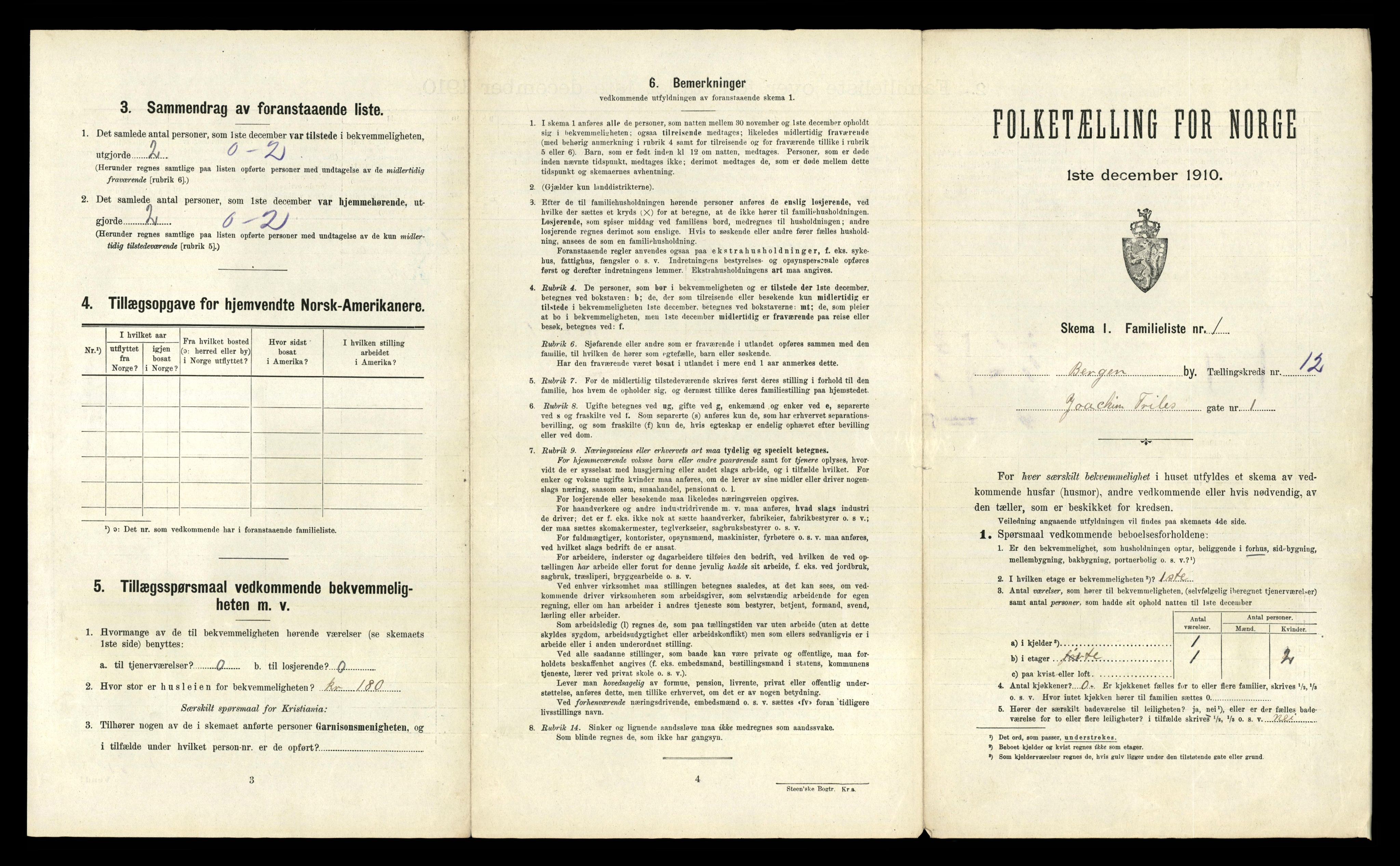 RA, 1910 census for Bergen, 1910, p. 3861