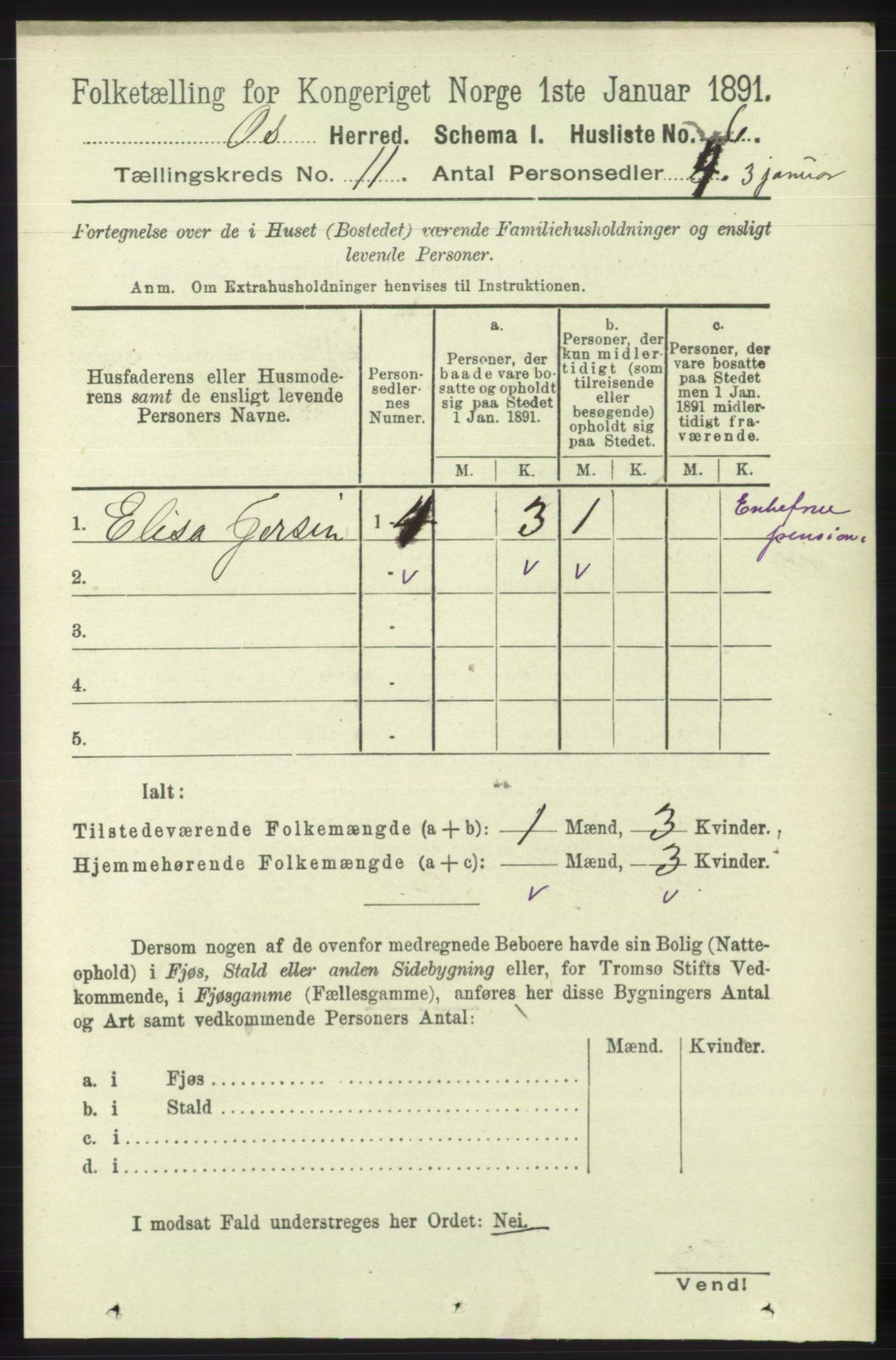 RA, 1891 census for 1243 Os, 1891, p. 2552