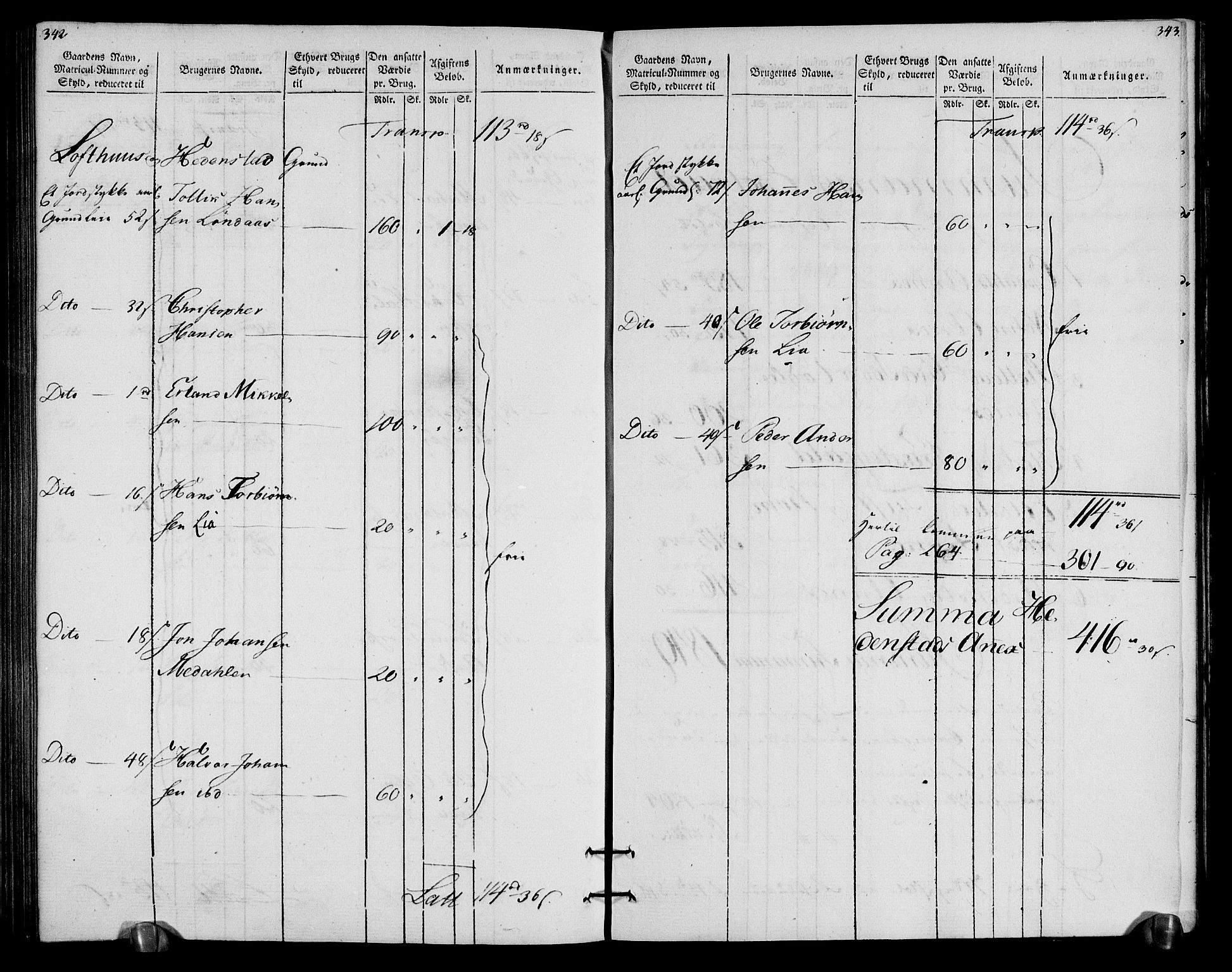 Rentekammeret inntil 1814, Realistisk ordnet avdeling, AV/RA-EA-4070/N/Ne/Nea/L0057a: Numedal og Sandsvær fogderi. Oppebørselsregister for fogderiets landdistrikter, 1803-1804, p. 175