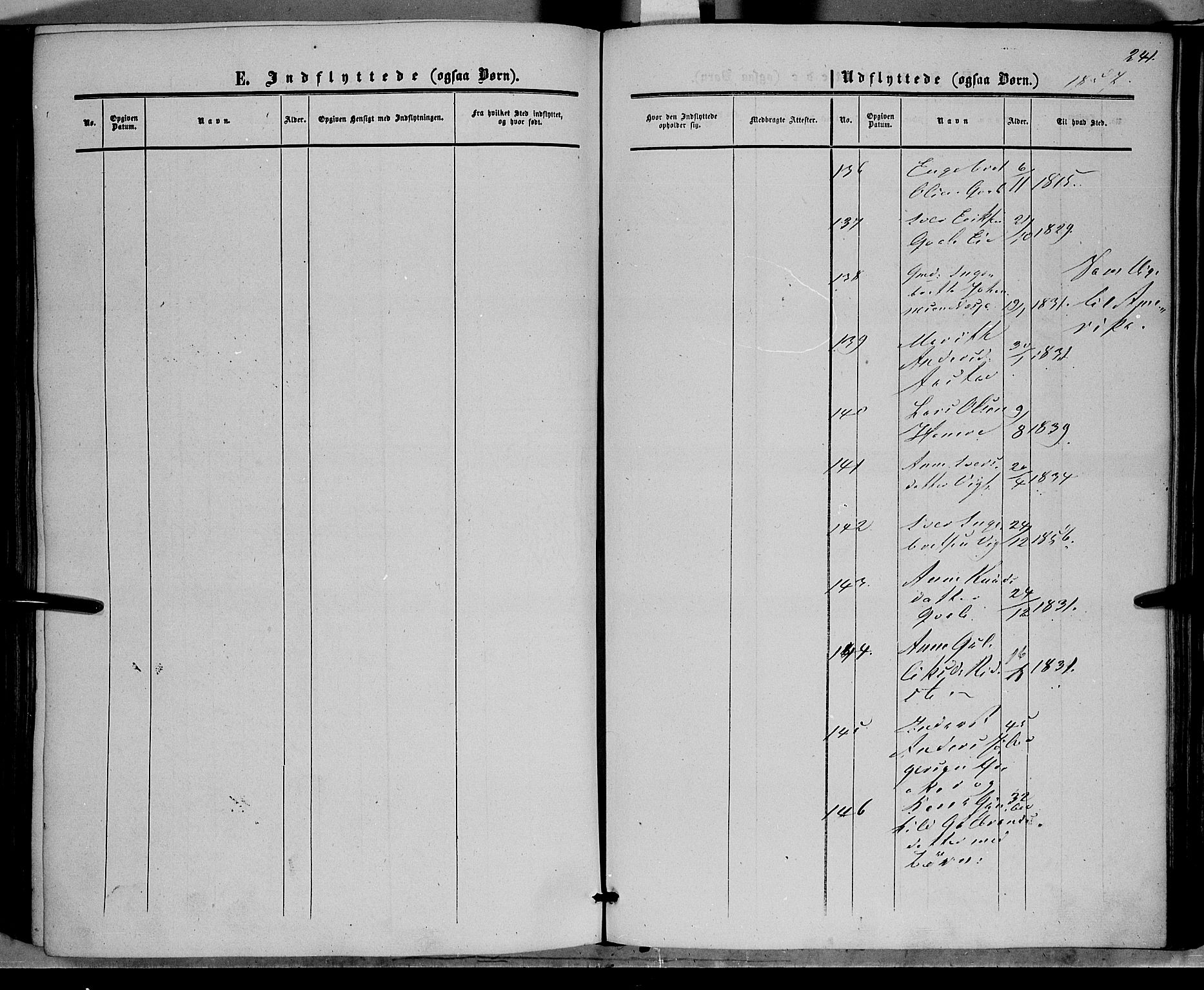 Vestre Slidre prestekontor, SAH/PREST-136/H/Ha/Haa/L0002: Parish register (official) no. 2, 1856-1864, p. 241