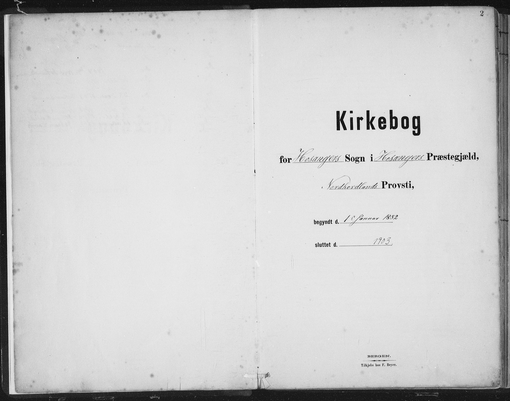 Hosanger sokneprestembete, AV/SAB-A-75801/H/Hab: Parish register (copy) no. A 3 I, 1882-1903