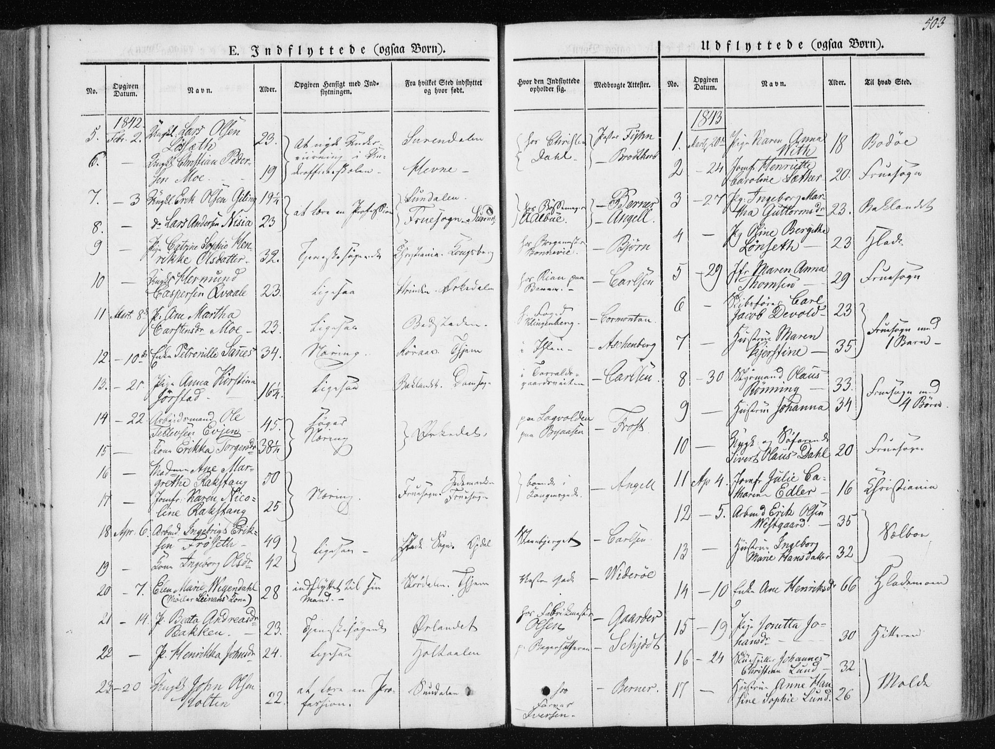Ministerialprotokoller, klokkerbøker og fødselsregistre - Sør-Trøndelag, SAT/A-1456/601/L0049: Parish register (official) no. 601A17, 1839-1847, p. 503