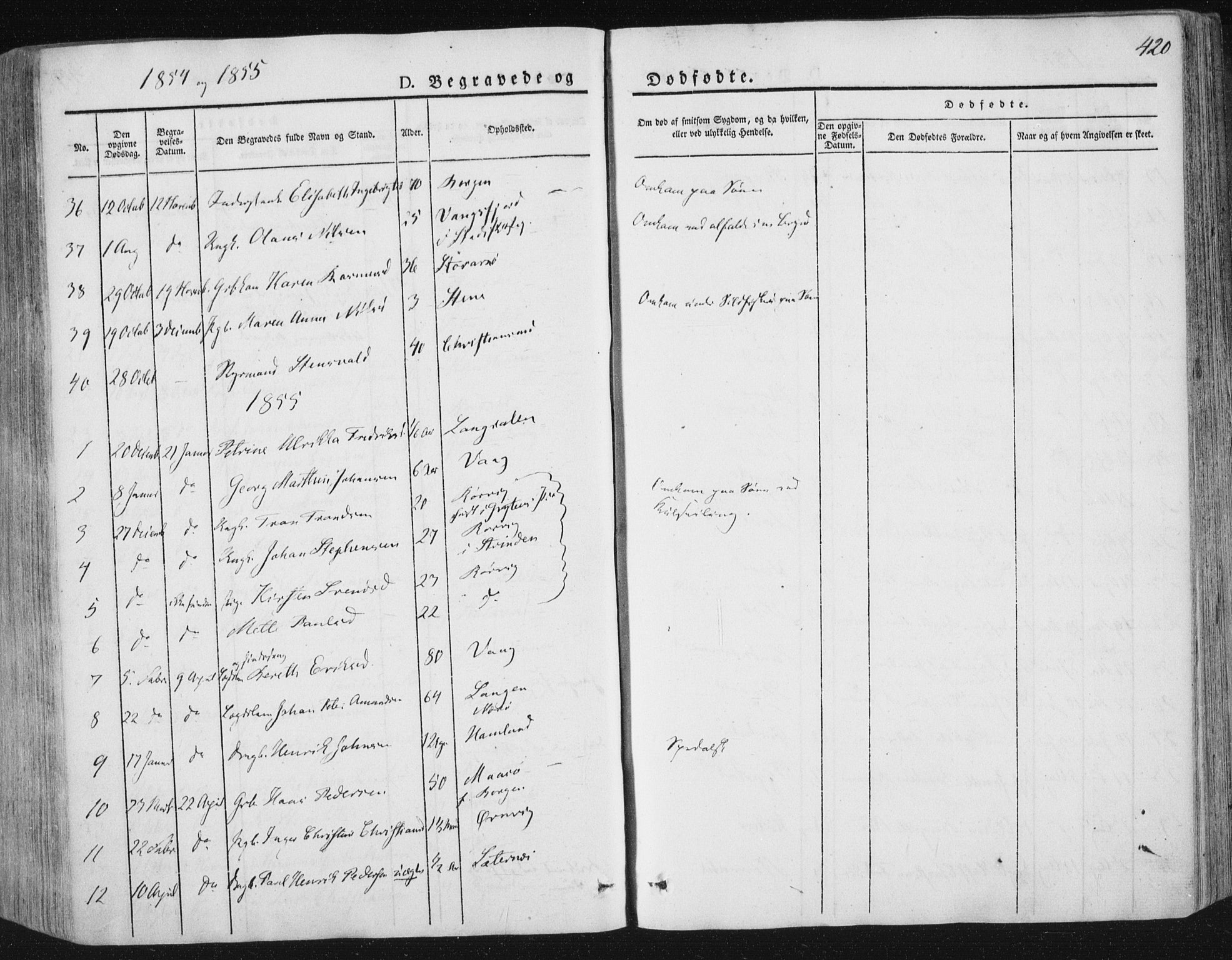 Ministerialprotokoller, klokkerbøker og fødselsregistre - Nord-Trøndelag, SAT/A-1458/784/L0669: Parish register (official) no. 784A04, 1829-1859, p. 420