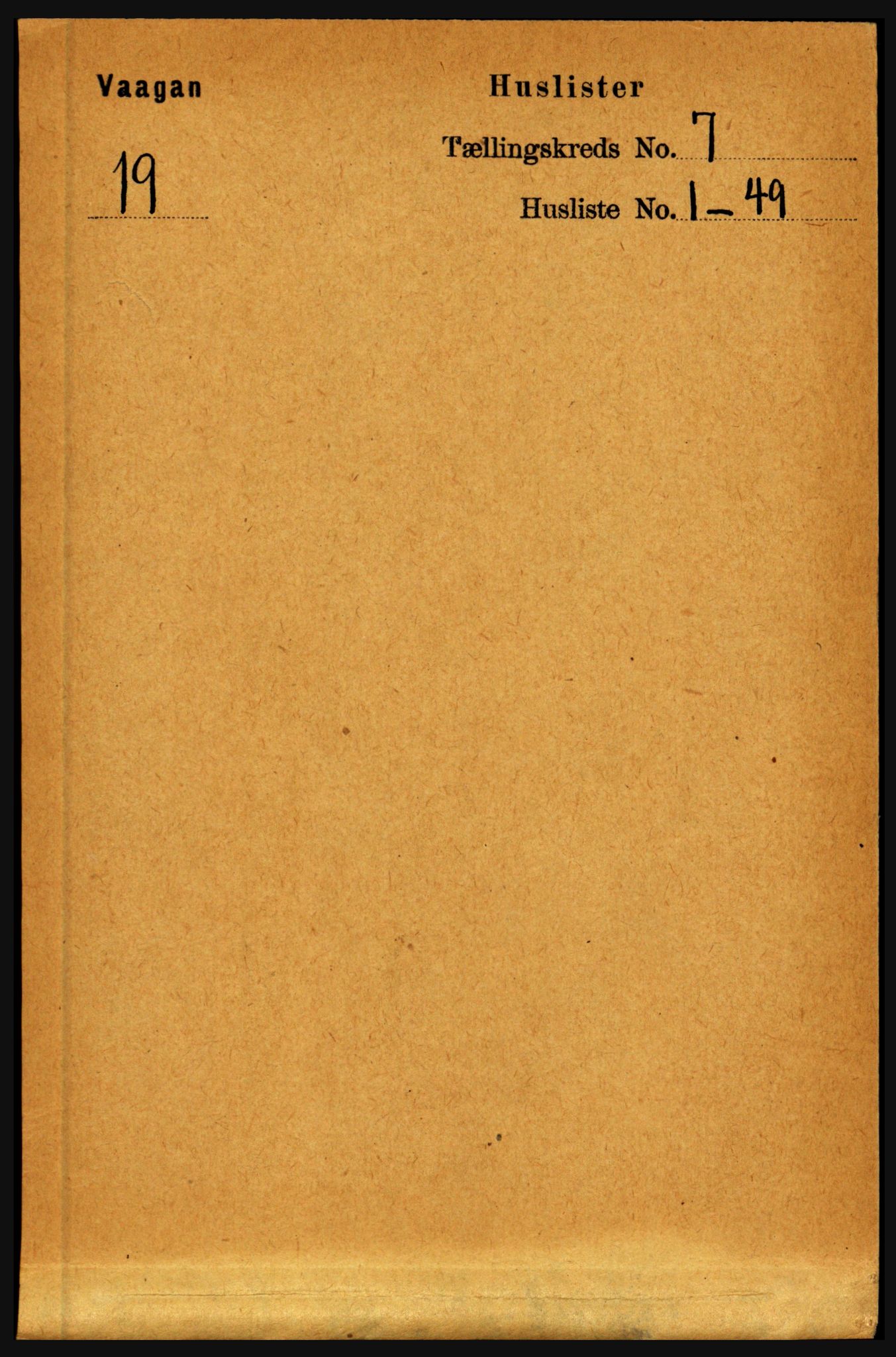 RA, 1891 census for 1865 Vågan, 1891, p. 1762