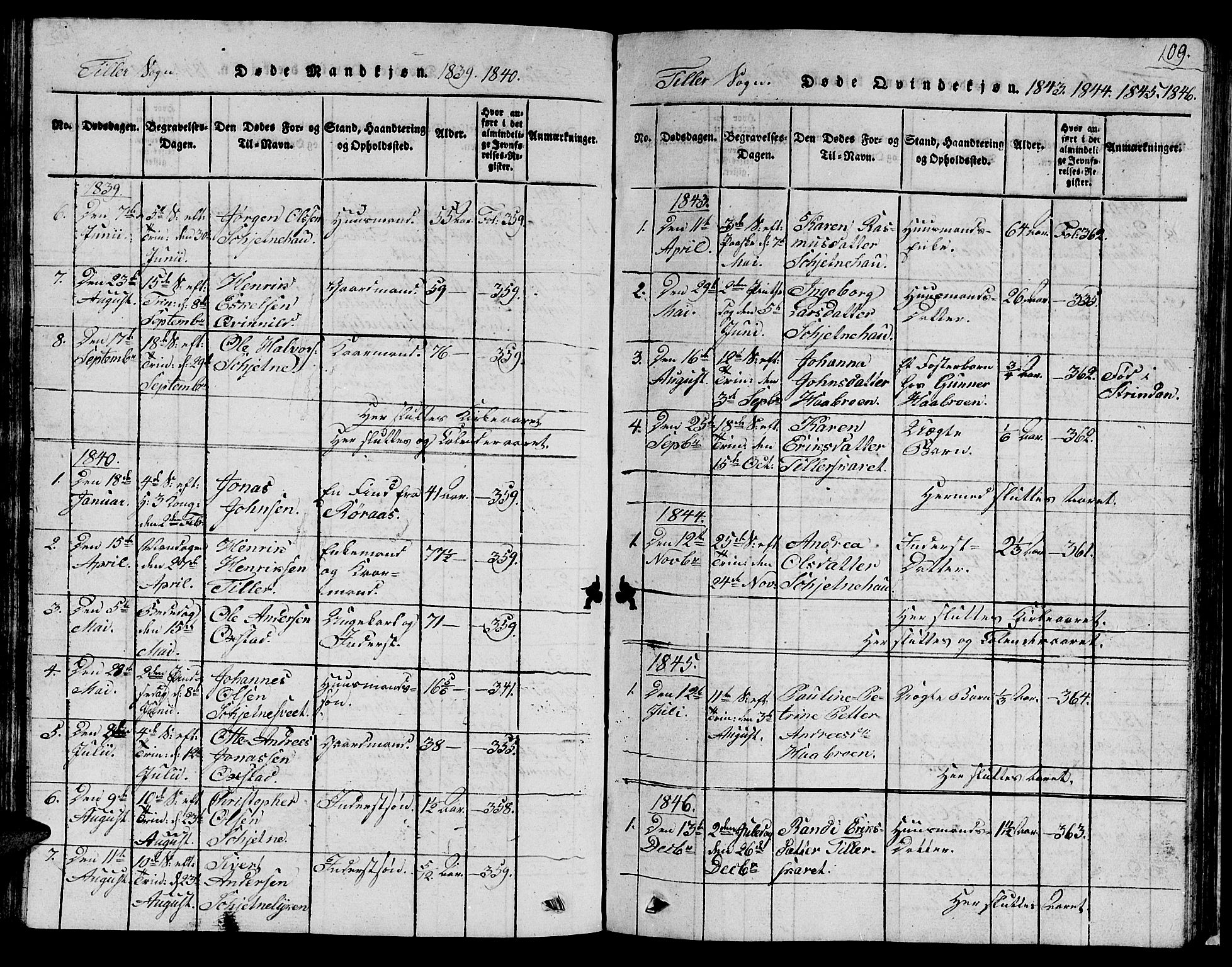 Ministerialprotokoller, klokkerbøker og fødselsregistre - Sør-Trøndelag, SAT/A-1456/621/L0458: Parish register (copy) no. 621C01, 1816-1865, p. 109