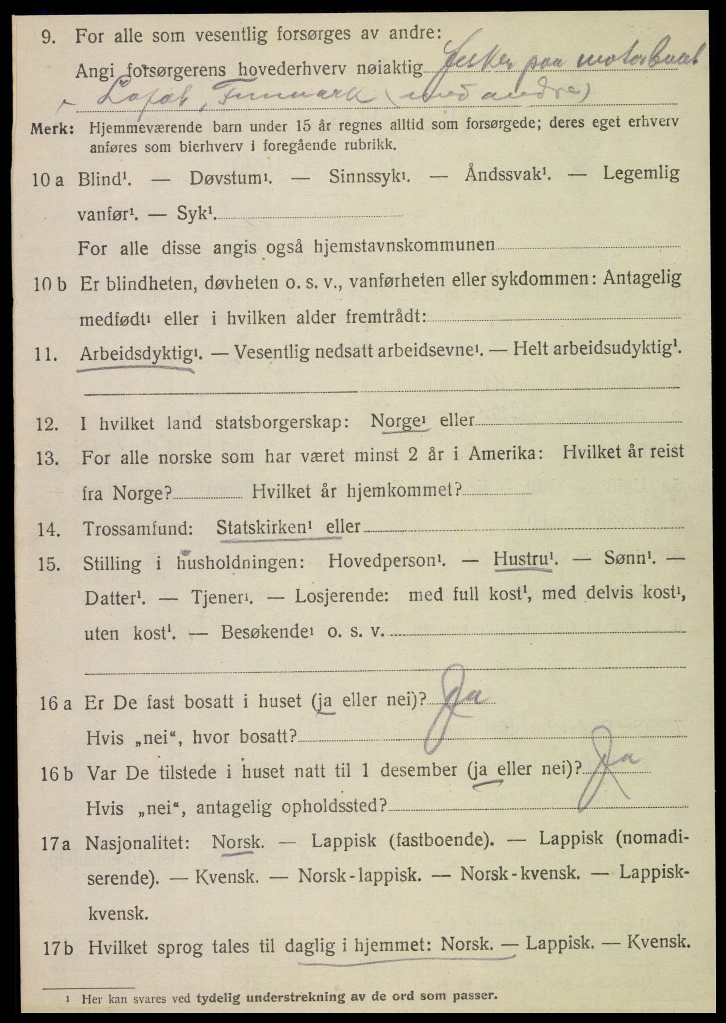 SAT, 1920 census for Alstahaug, 1920, p. 1908