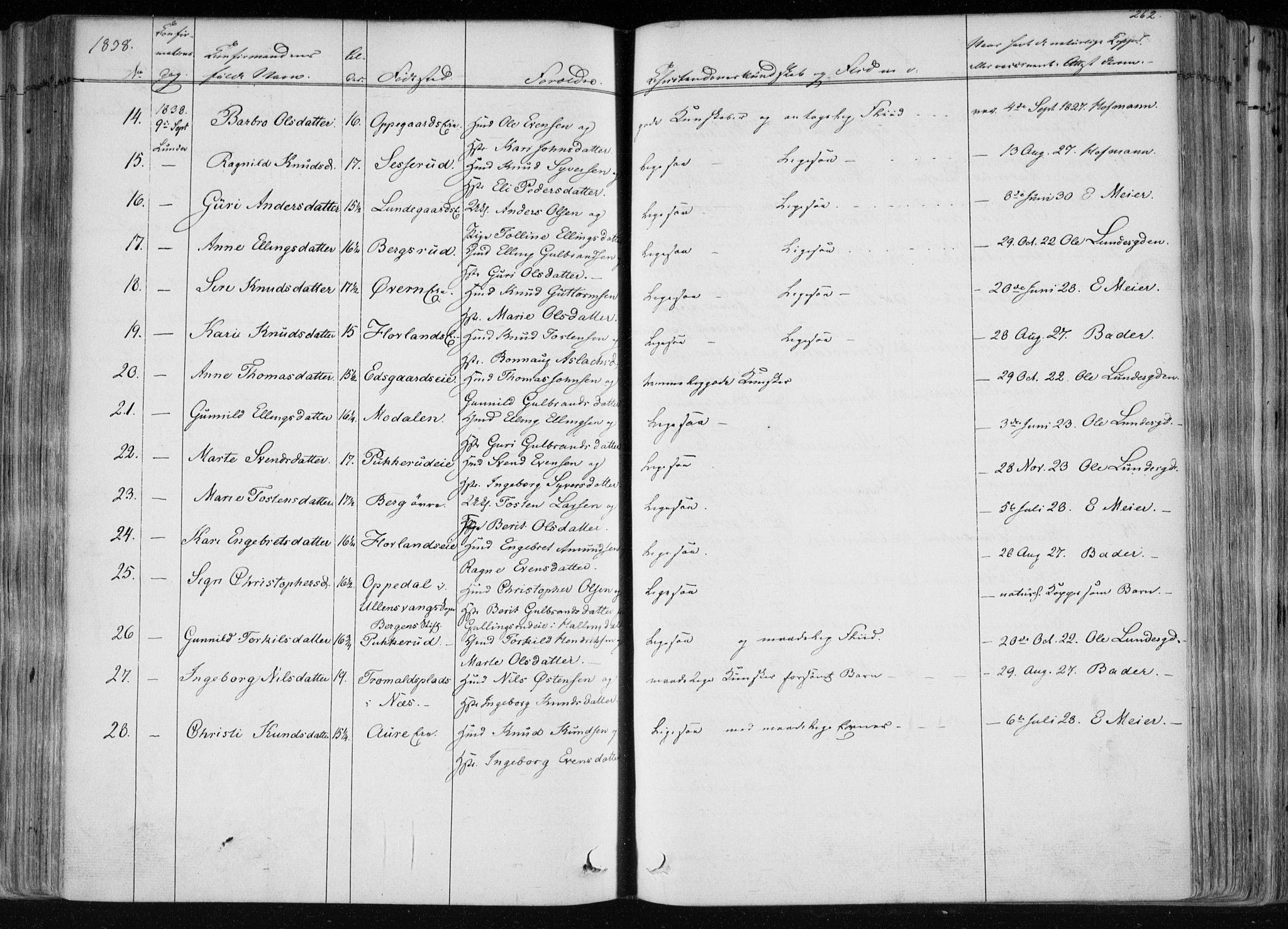 Norderhov kirkebøker, AV/SAKO-A-237/F/Fa/L0010: Parish register (official) no. 10, 1837-1847, p. 262