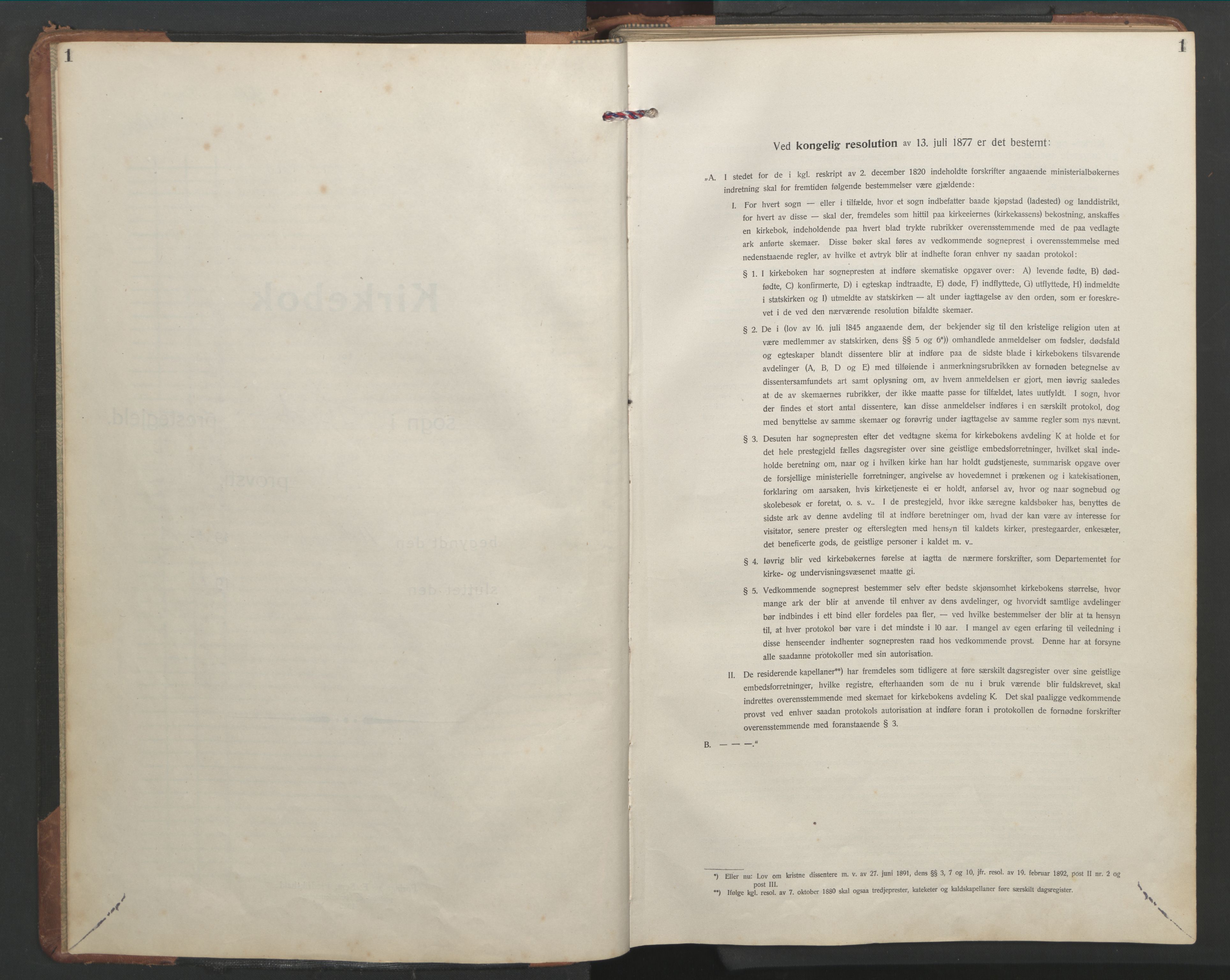 Ministerialprotokoller, klokkerbøker og fødselsregistre - Sør-Trøndelag, SAT/A-1456/638/L0569: Parish register (copy) no. 638C01, 1923-1961, p. 1