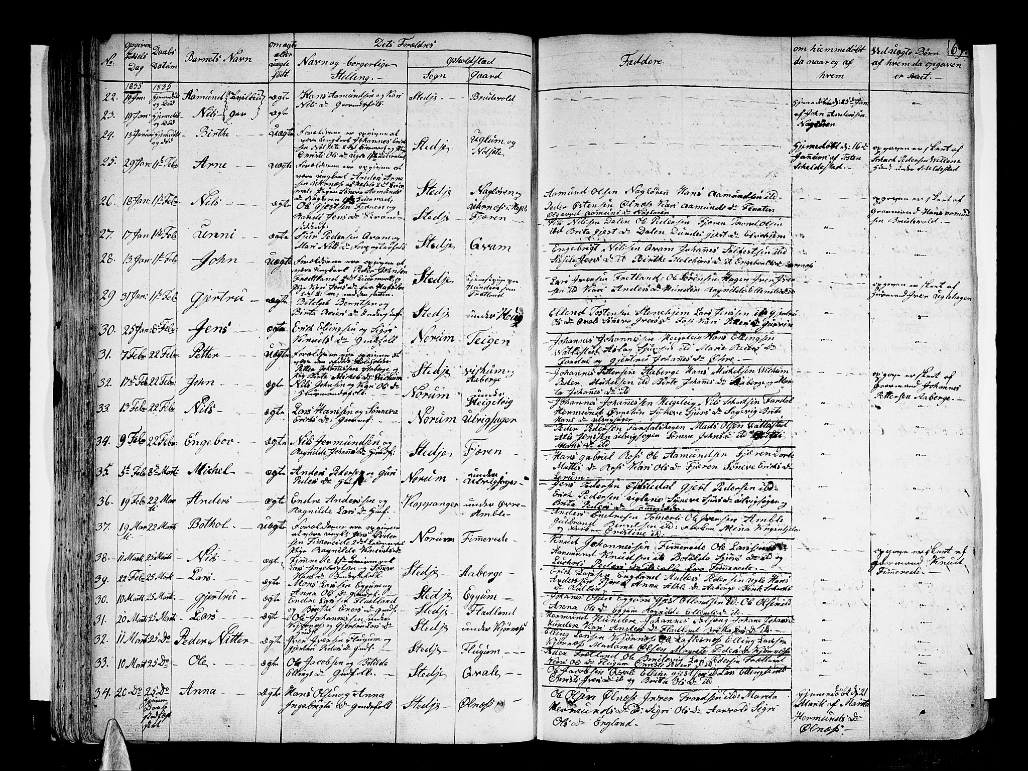 Sogndal sokneprestembete, SAB/A-81301/H/Haa/Haaa/L0010: Parish register (official) no. A 10, 1821-1838, p. 69