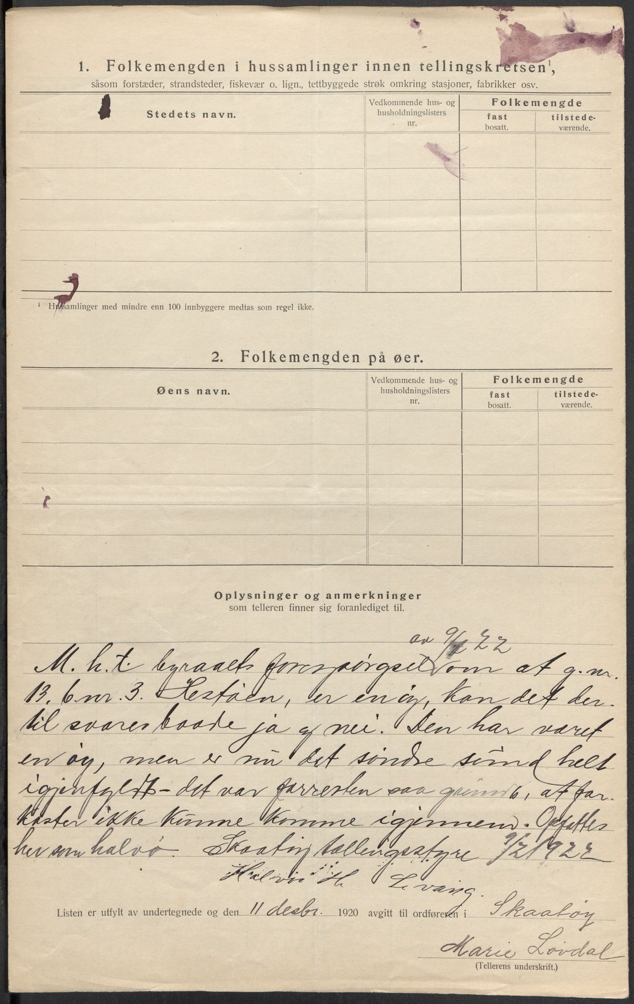 SAKO, 1920 census for Skåtøy, 1920, p. 25