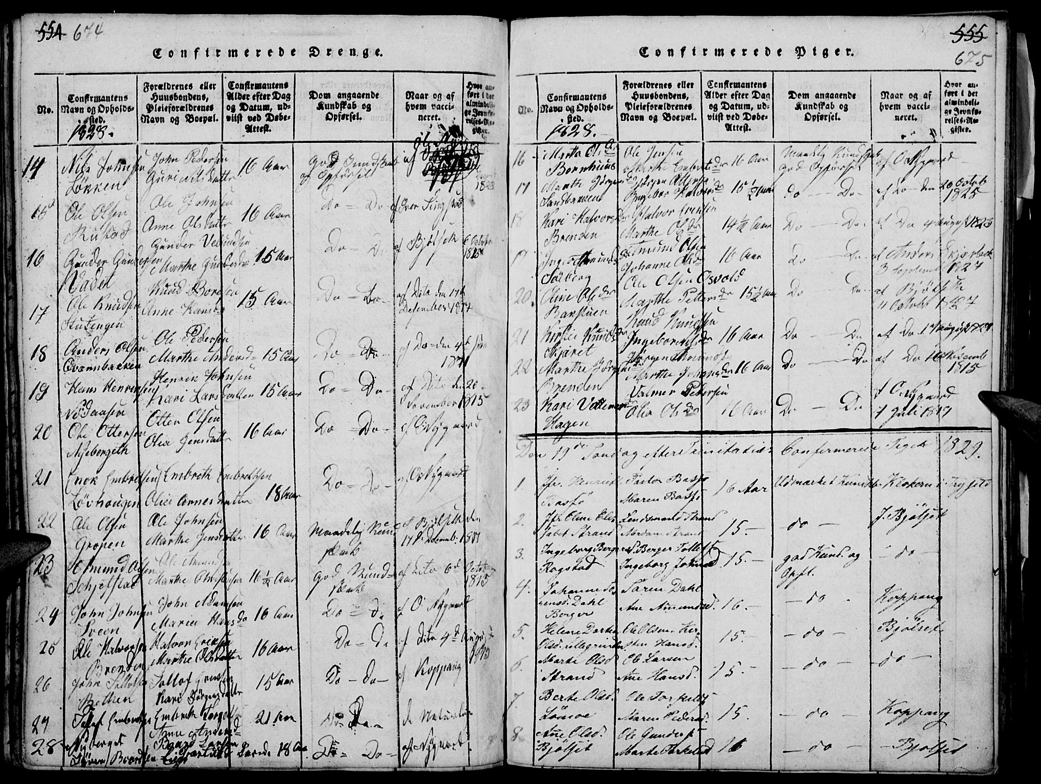 Elverum prestekontor, AV/SAH-PREST-044/H/Ha/Haa/L0007: Parish register (official) no. 7, 1815-1830, p. 674-675