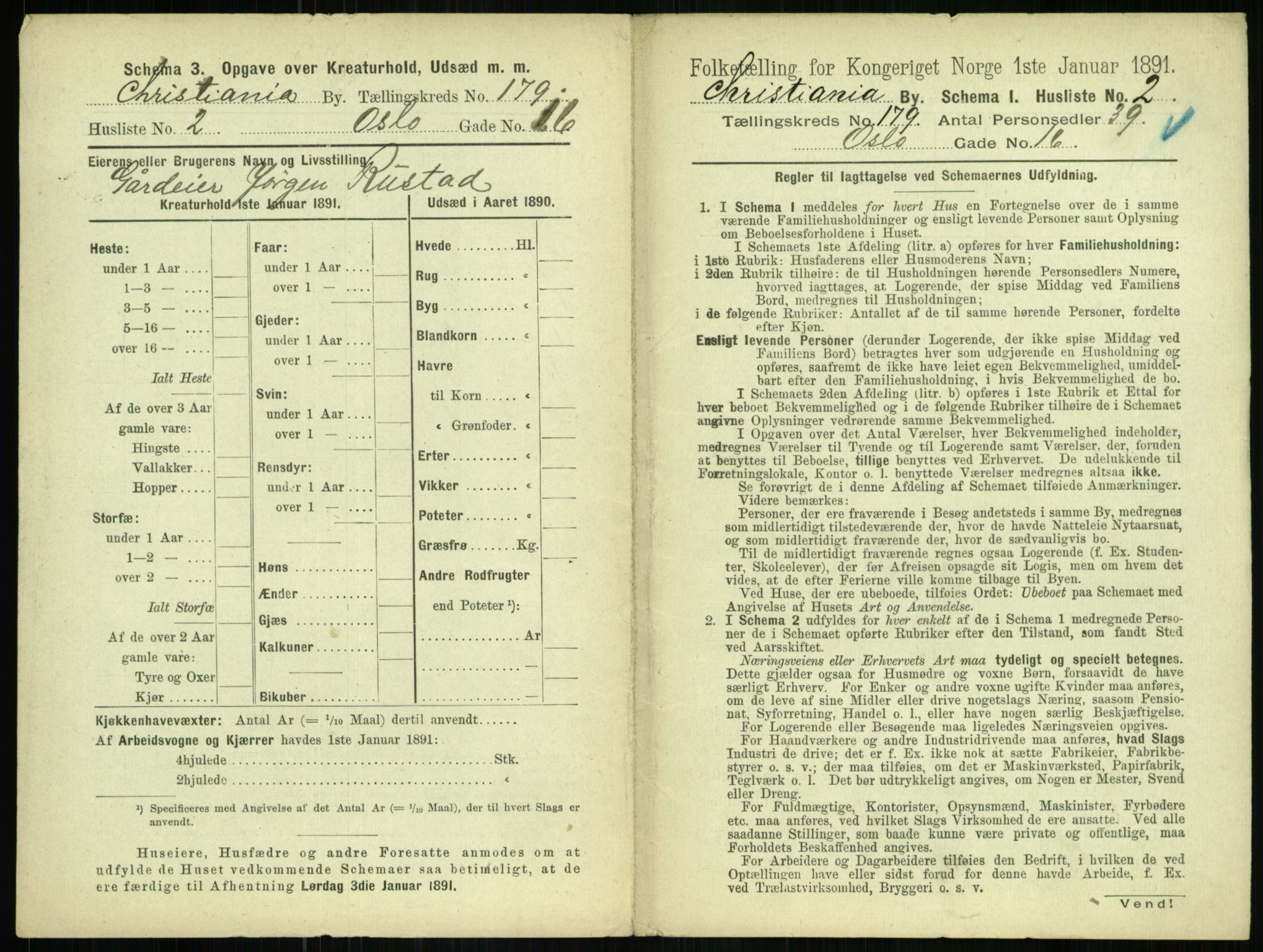 RA, 1891 census for 0301 Kristiania, 1891, p. 107916