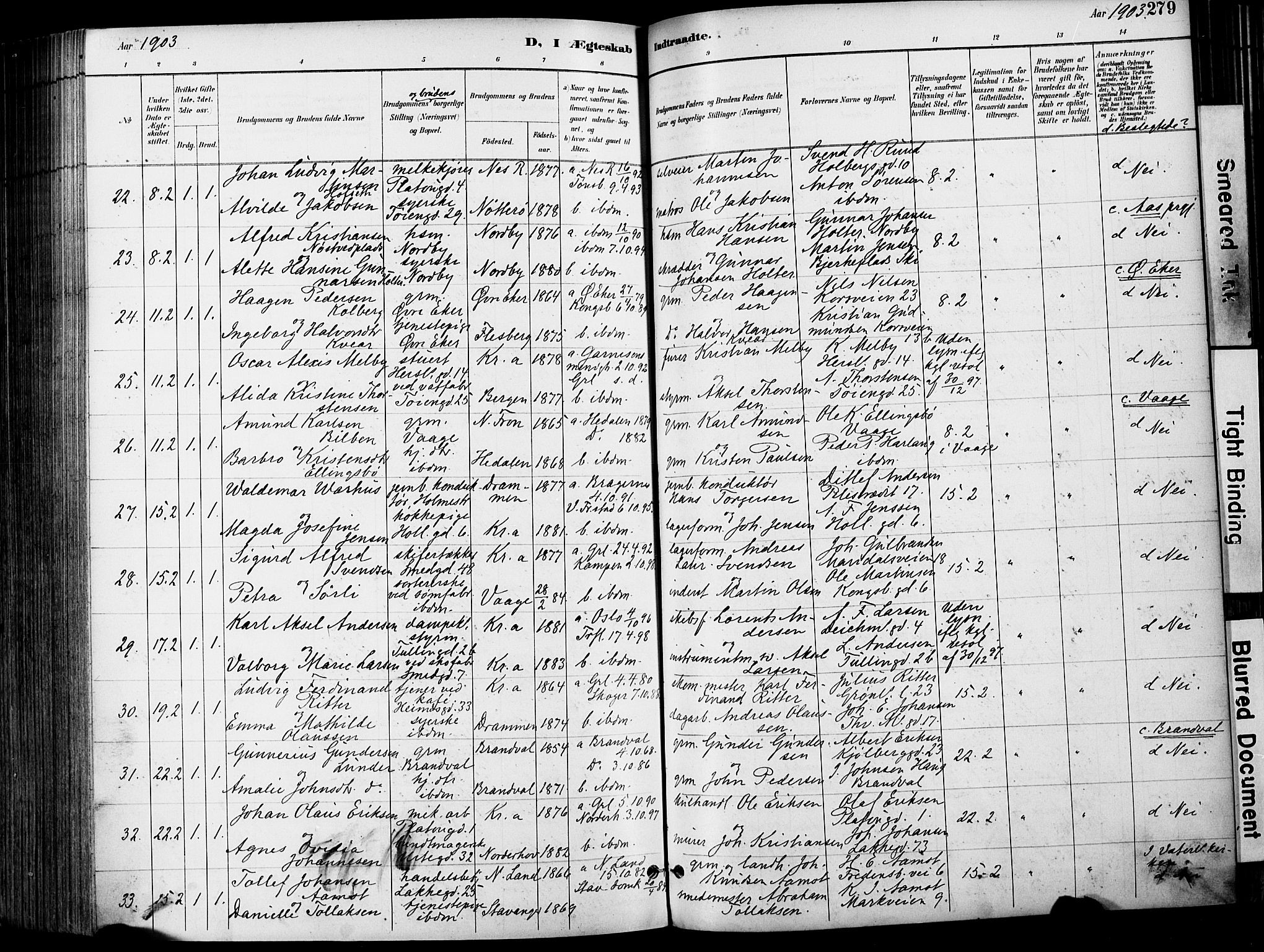 Grønland prestekontor Kirkebøker, SAO/A-10848/F/Fa/L0013: Parish register (official) no. 13, 1887-1906, p. 279