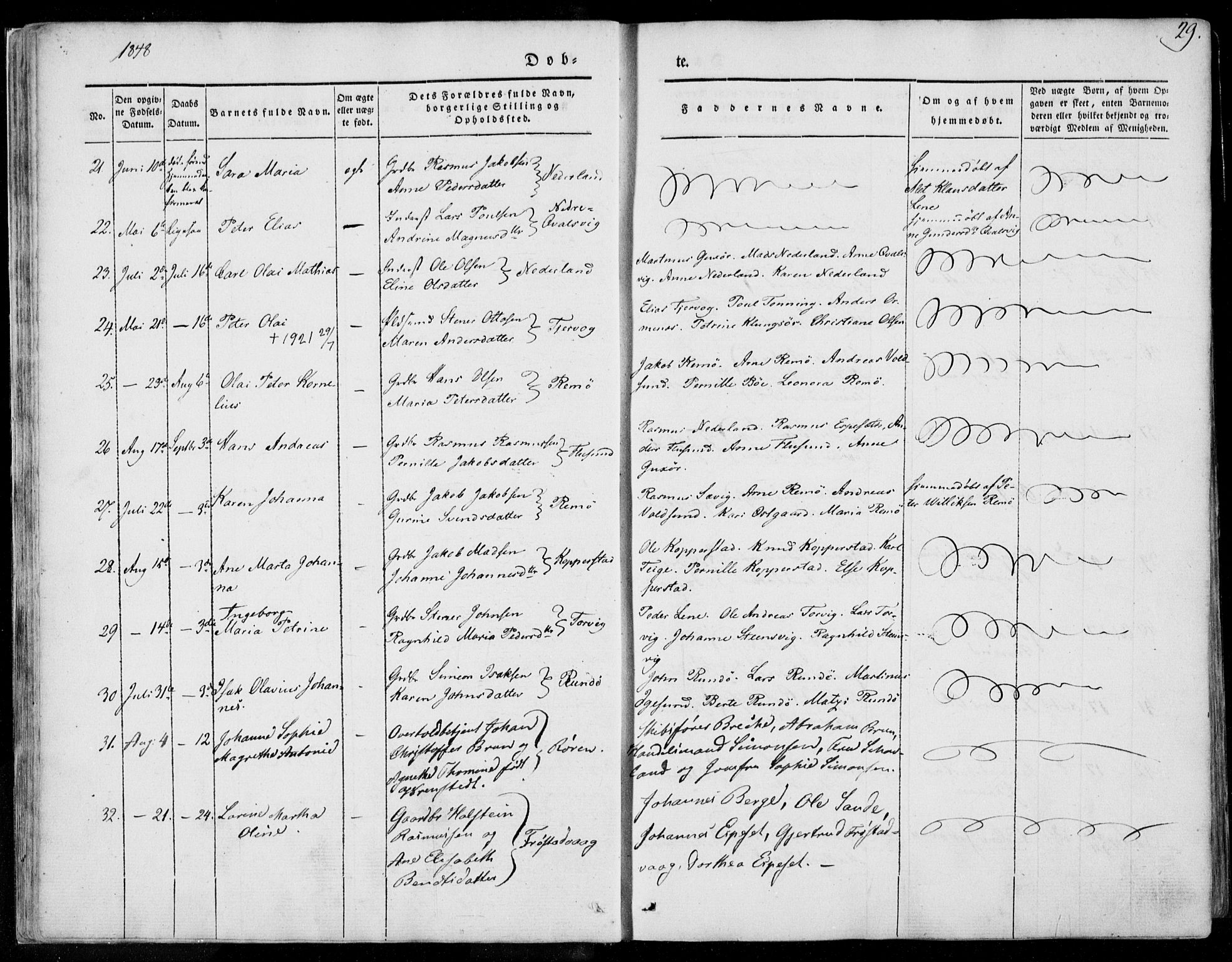 Ministerialprotokoller, klokkerbøker og fødselsregistre - Møre og Romsdal, AV/SAT-A-1454/507/L0070: Parish register (official) no. 507A05, 1842-1873, p. 29