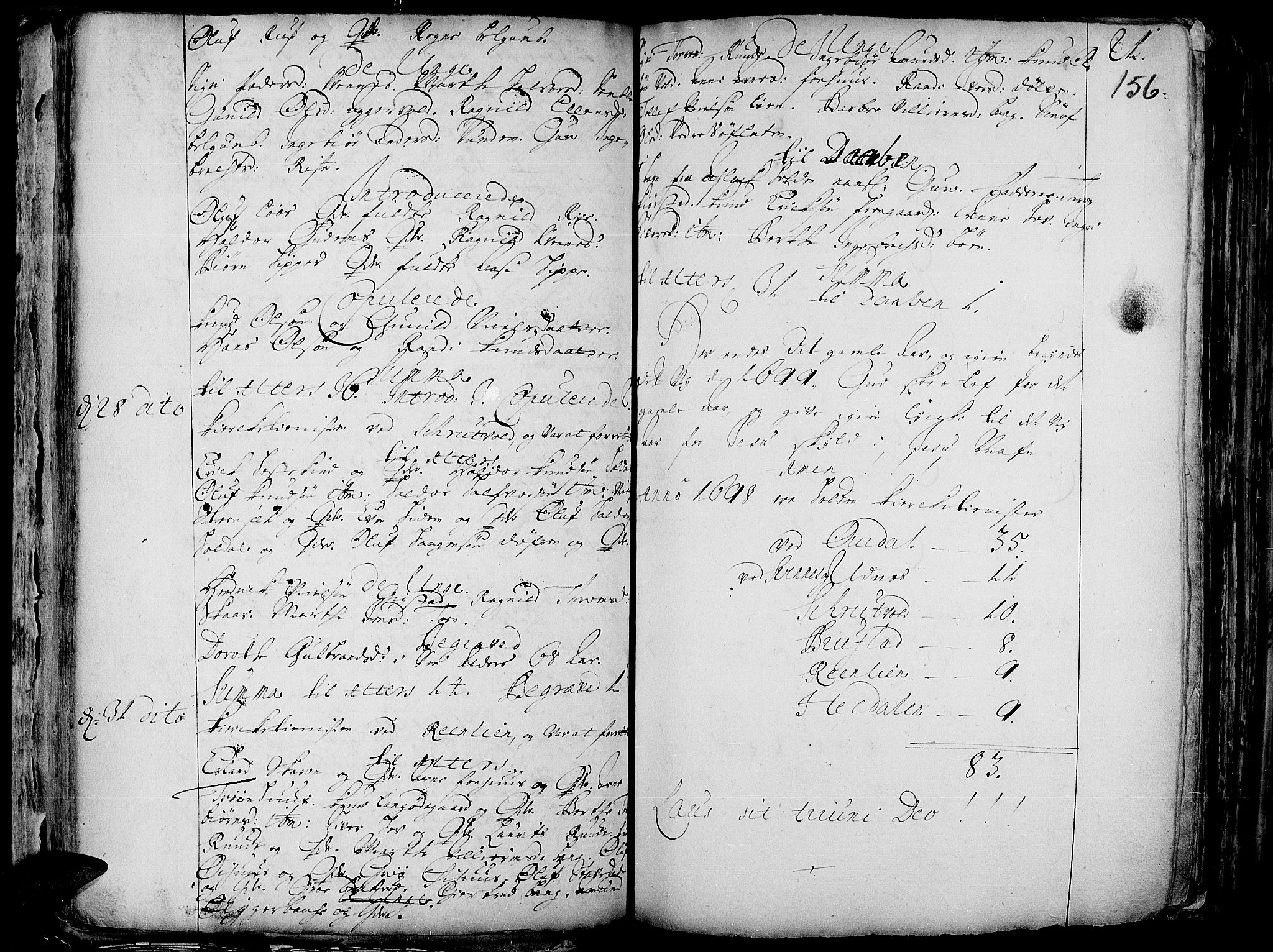 Aurdal prestekontor, AV/SAH-PREST-126/H/Ha/Haa/L0001: Parish register (official) no. 1-3, 1692-1730, p. 156