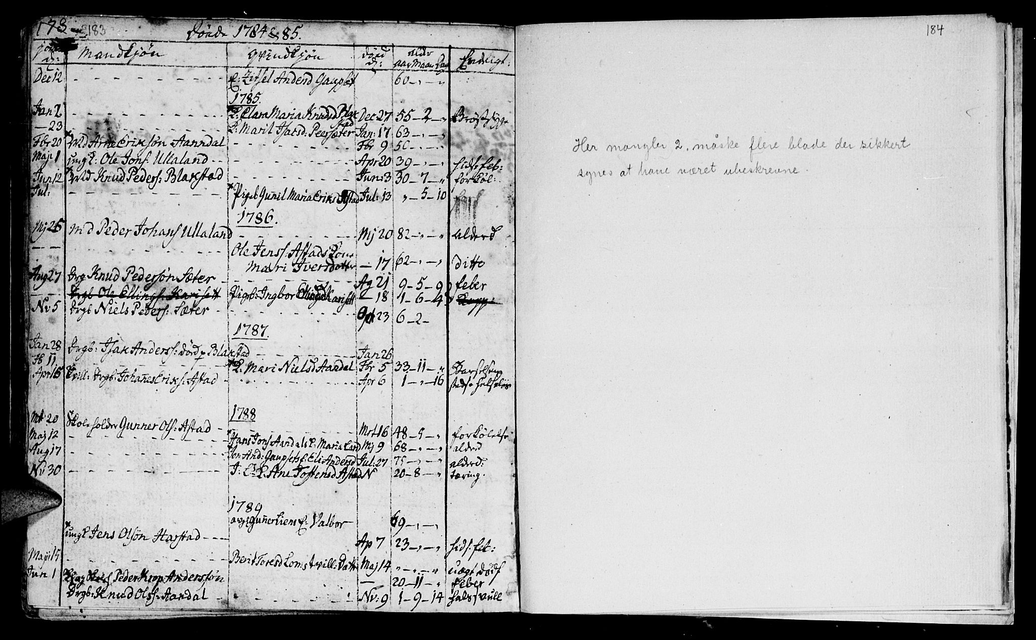 Ministerialprotokoller, klokkerbøker og fødselsregistre - Møre og Romsdal, AV/SAT-A-1454/584/L0962: Parish register (official) no. 584A02, 1765-1812, p. 183-184