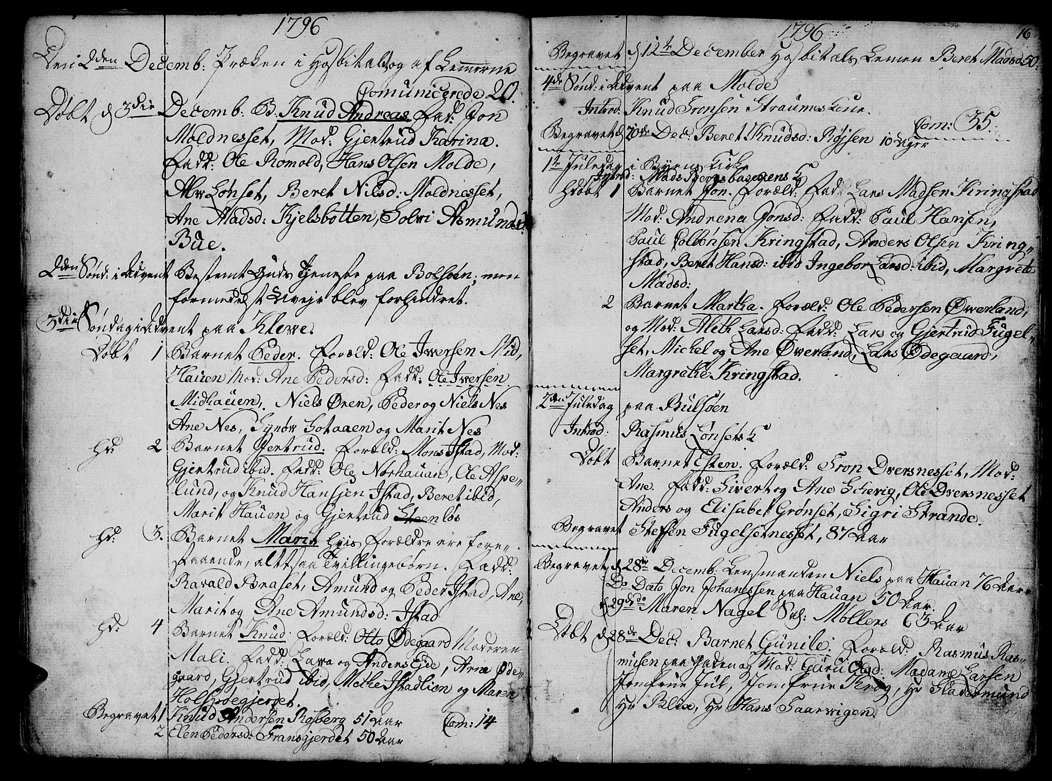 Ministerialprotokoller, klokkerbøker og fødselsregistre - Møre og Romsdal, SAT/A-1454/555/L0649: Parish register (official) no. 555A02 /1, 1795-1821, p. 16