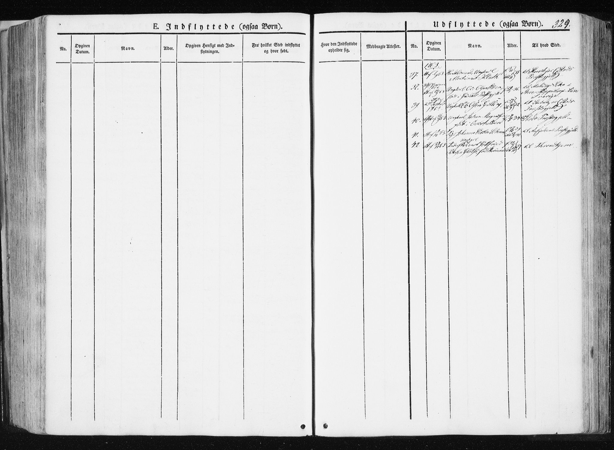 Ministerialprotokoller, klokkerbøker og fødselsregistre - Nord-Trøndelag, AV/SAT-A-1458/741/L0393: Parish register (official) no. 741A07, 1849-1863, p. 329