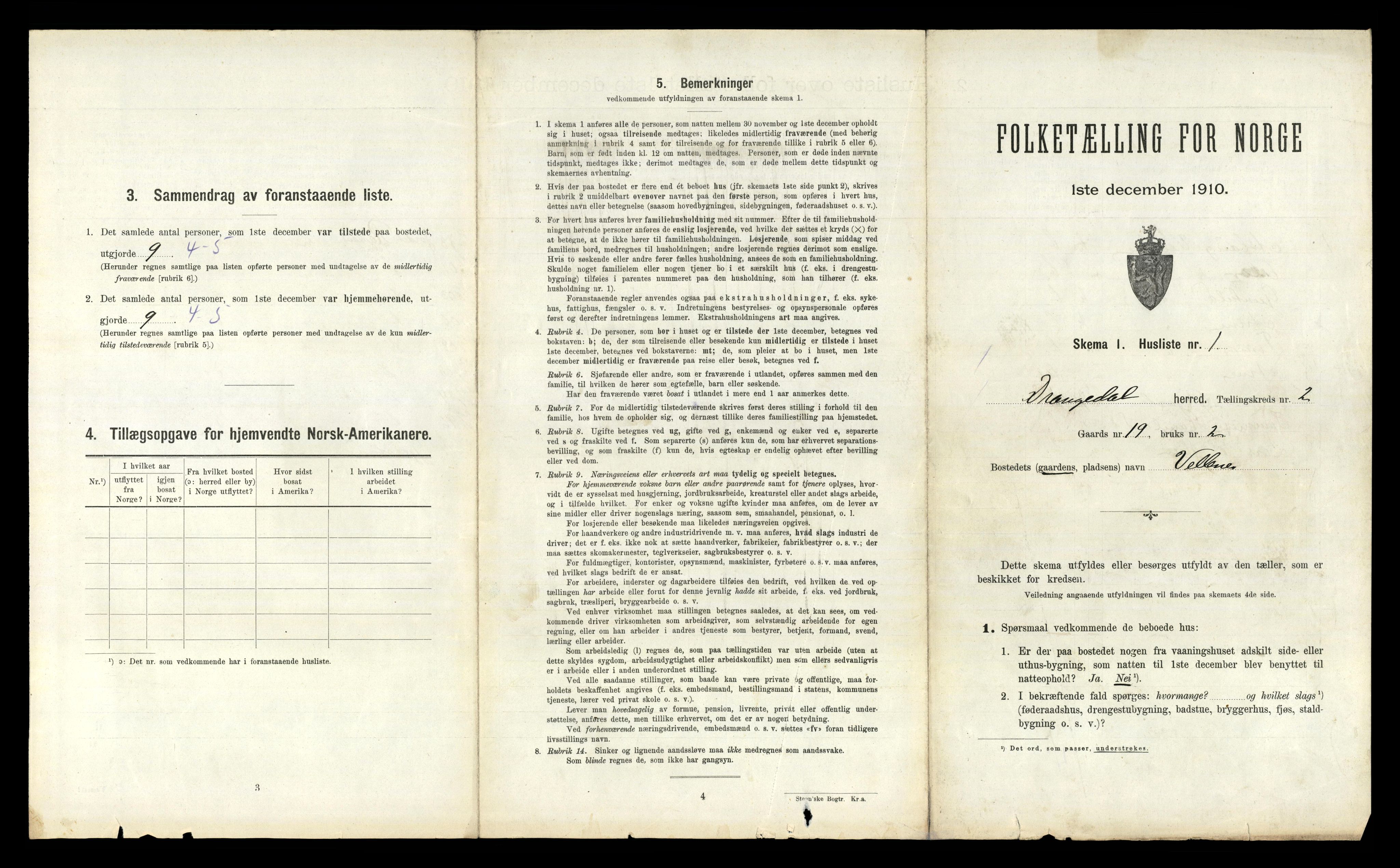 RA, 1910 census for Drangedal, 1910, p. 161