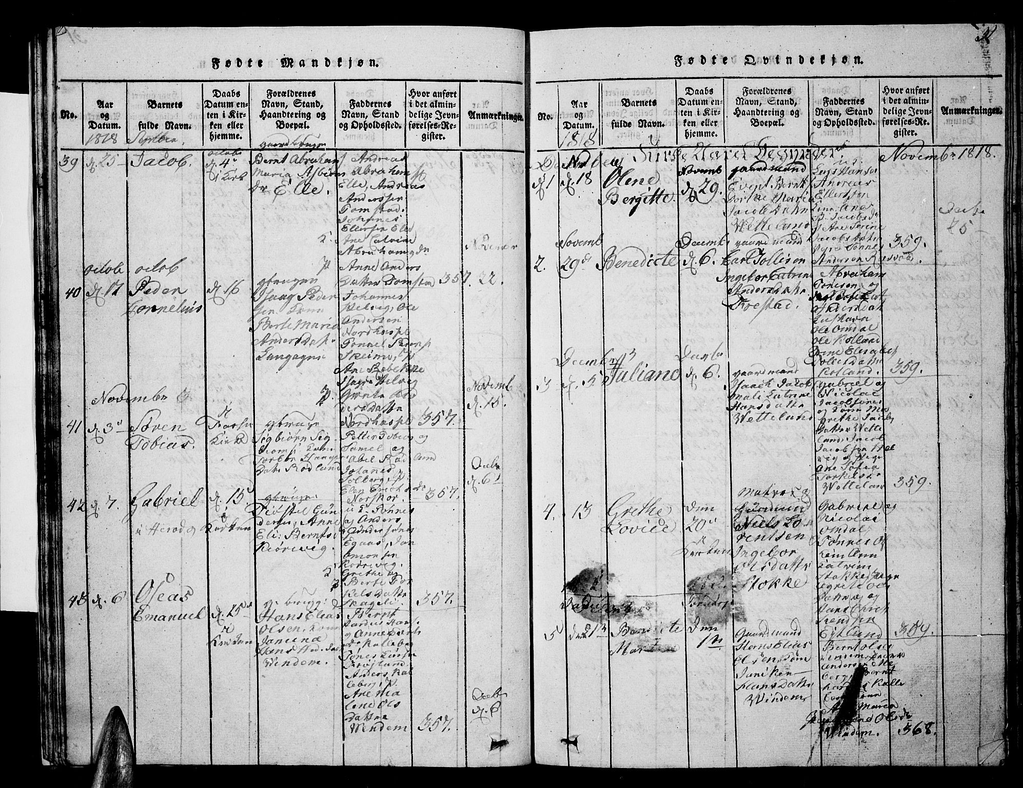 Lista sokneprestkontor, SAK/1111-0027/F/Fb/L0001: Parish register (copy) no. B 1, 1816-1832, p. 32