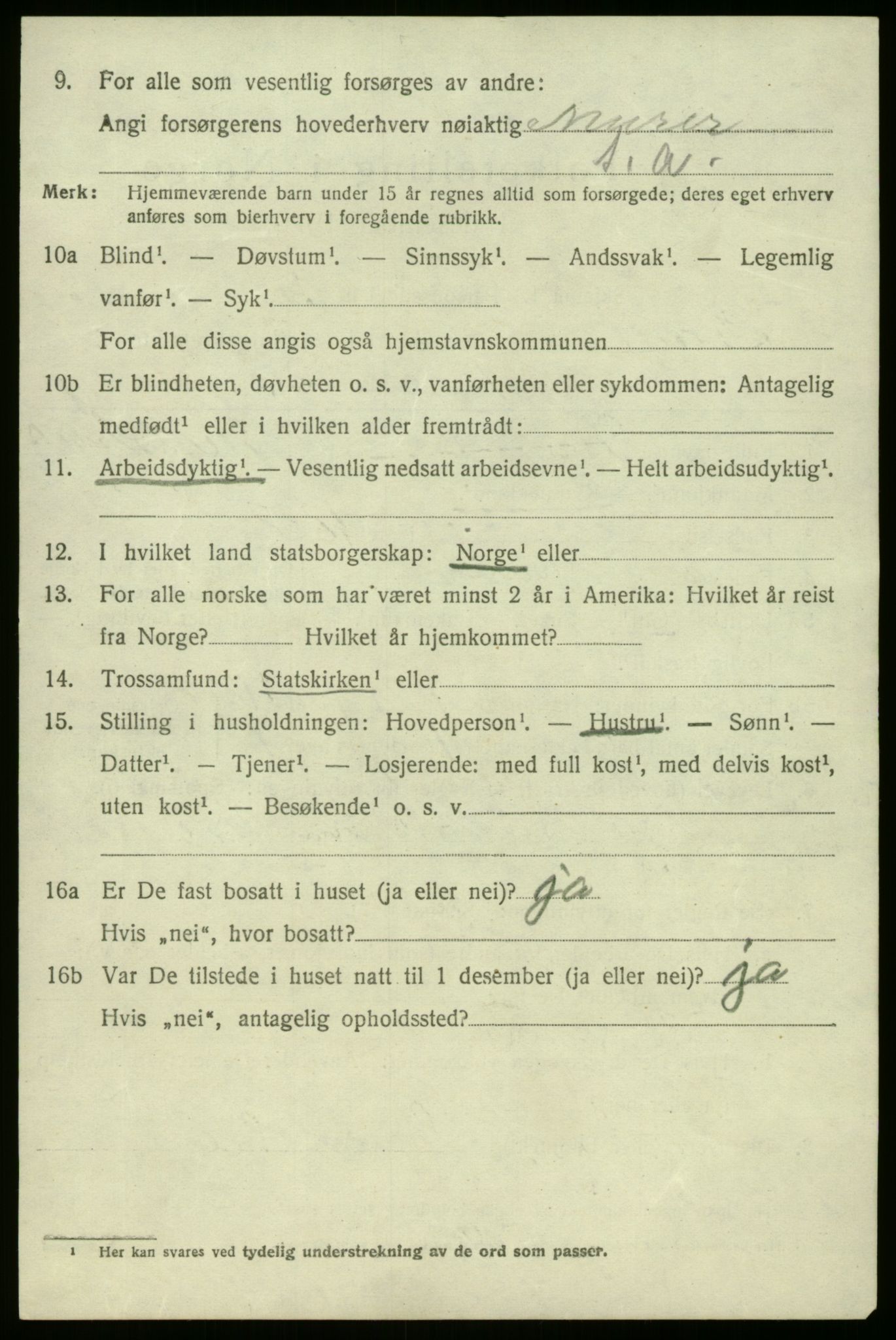 SAB, 1920 census for Gaular, 1920, p. 2929