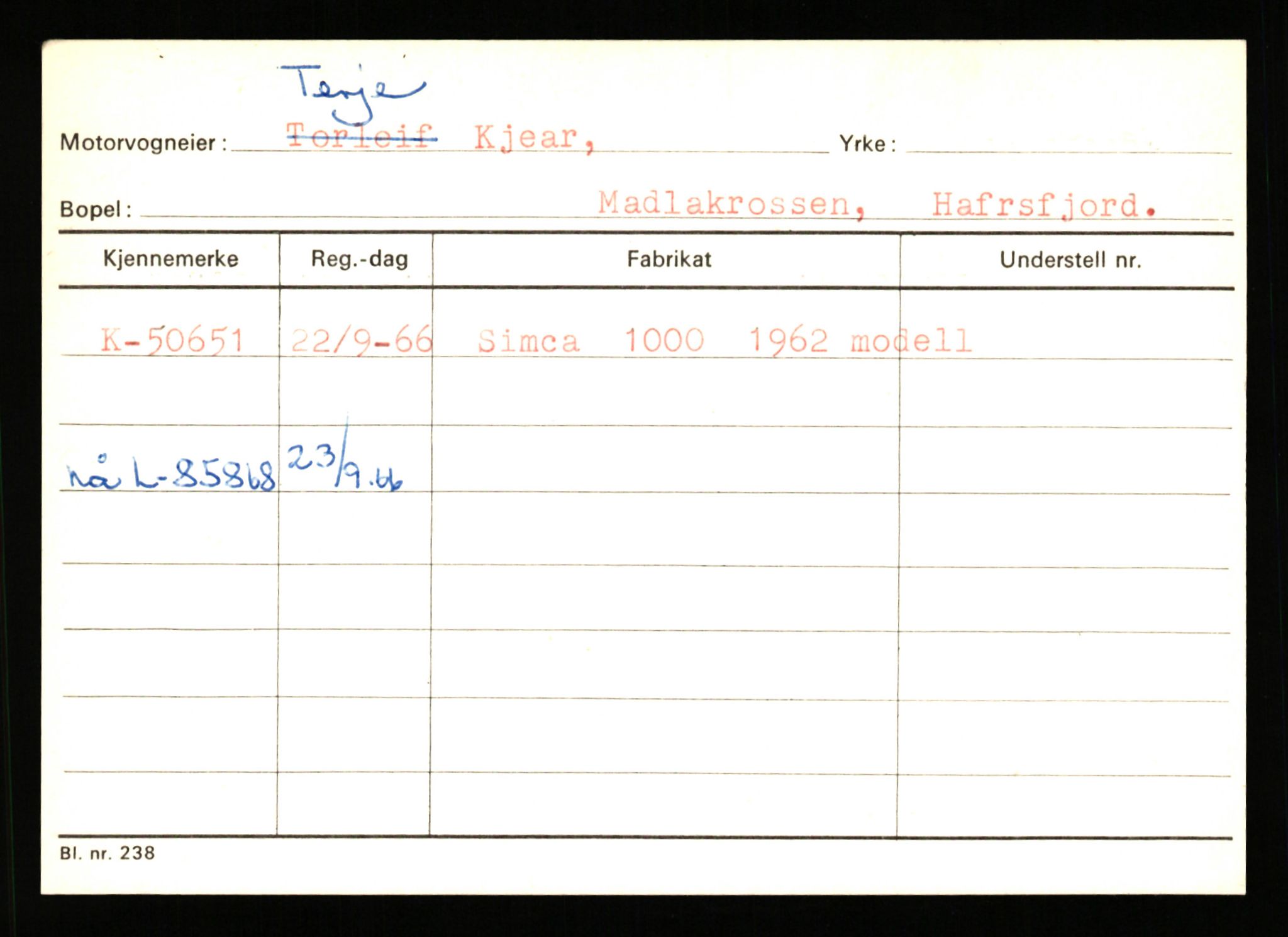 Stavanger trafikkstasjon, AV/SAST-A-101942/0/G/L0007: Registreringsnummer: 49019 - 67460, 1930-1971, p. 393