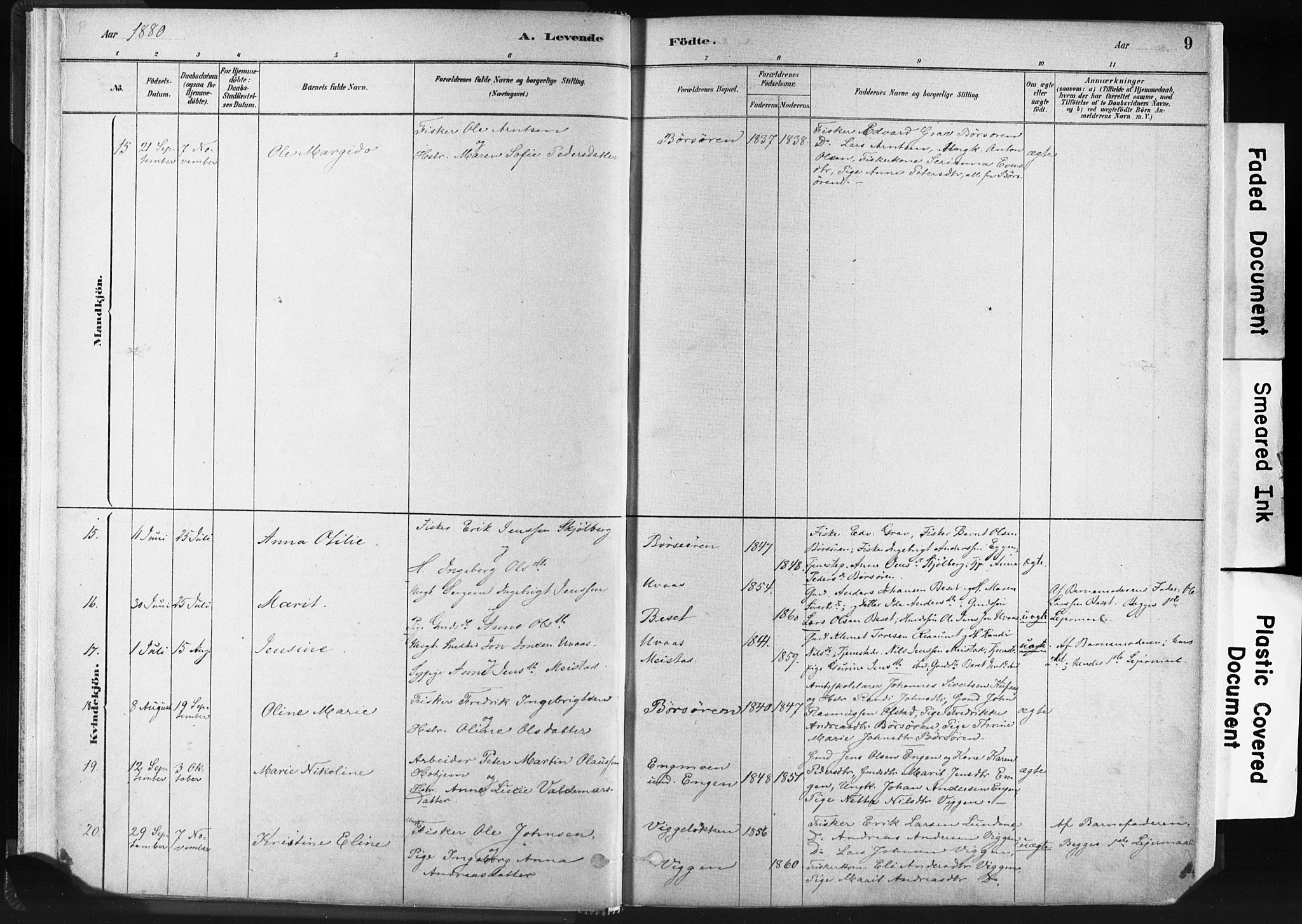 Ministerialprotokoller, klokkerbøker og fødselsregistre - Sør-Trøndelag, AV/SAT-A-1456/665/L0773: Parish register (official) no. 665A08, 1879-1905, p. 9