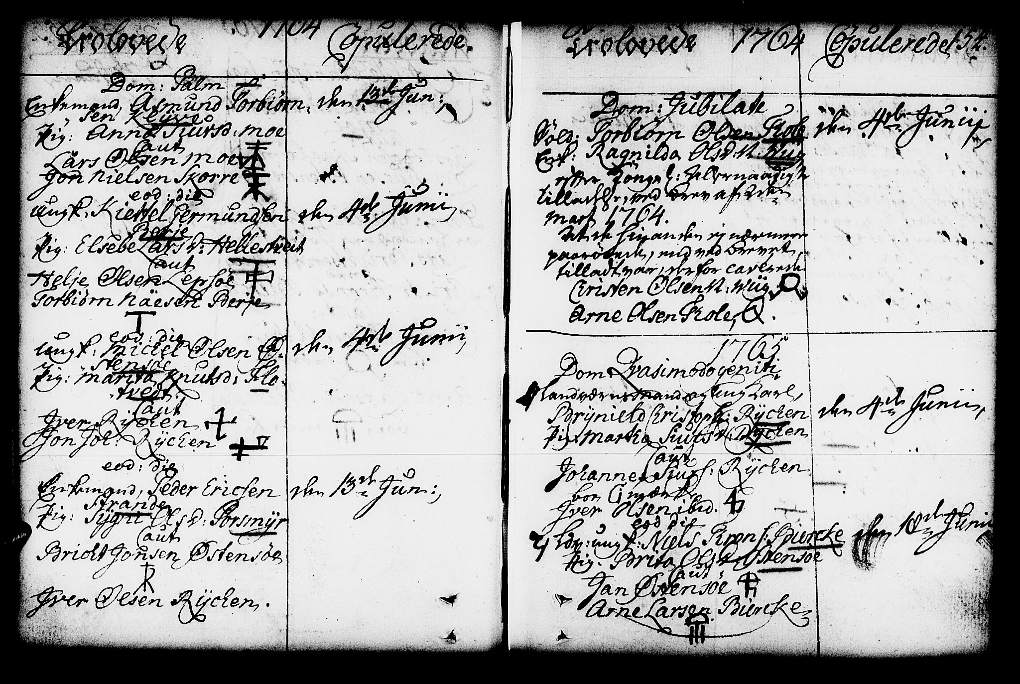 Kvam sokneprestembete, AV/SAB-A-76201/H/Haa: Parish register (official) no. A 4, 1743-1795, p. 154