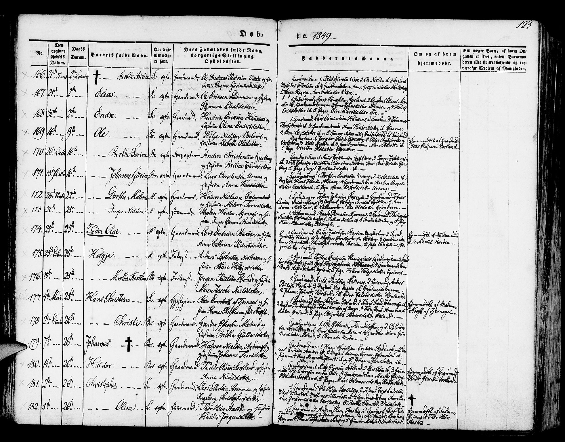 Finnås sokneprestembete, SAB/A-99925/H/Ha/Haa/Haaa/L0006: Parish register (official) no. A 6, 1836-1850, p. 123