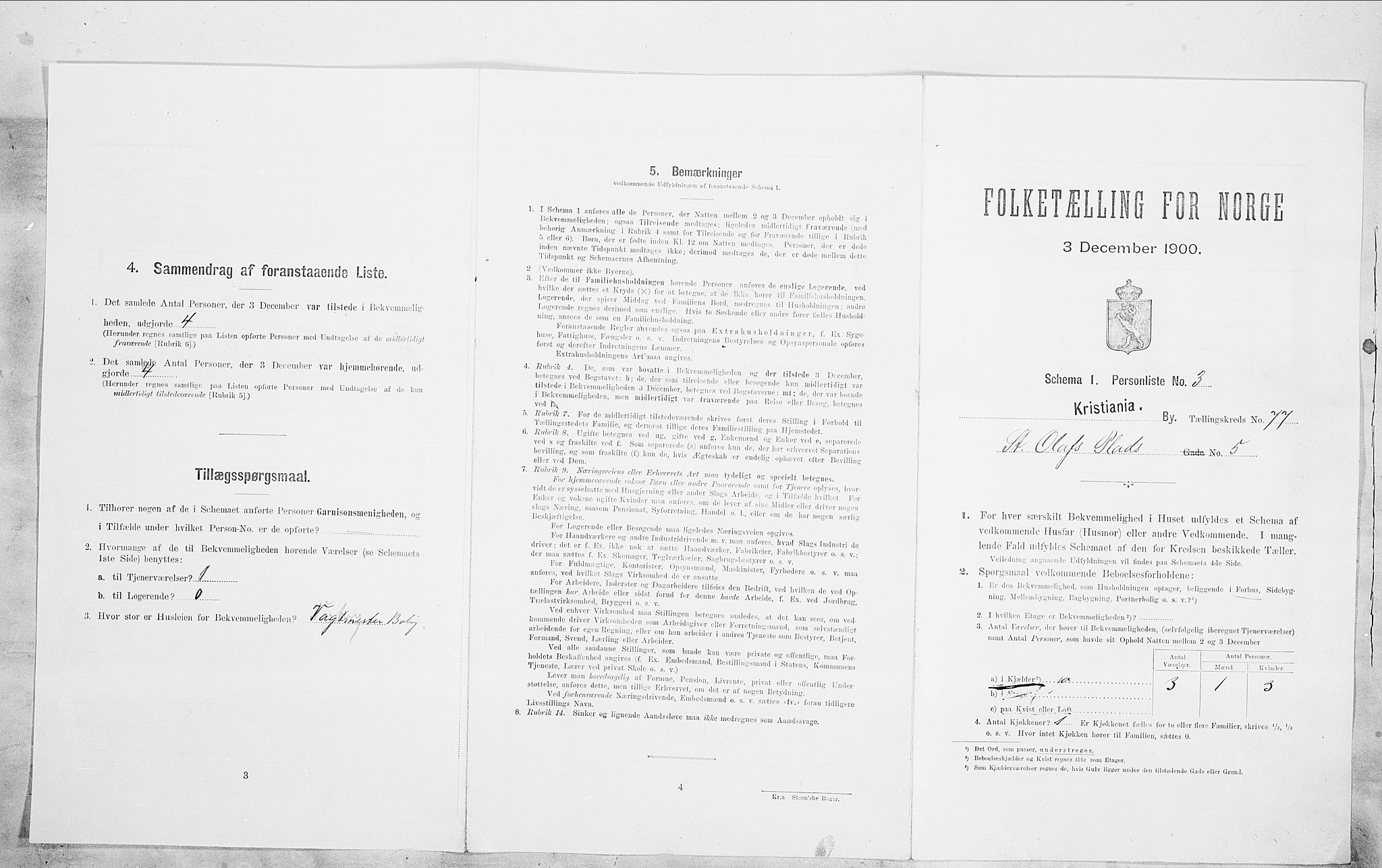 SAO, 1900 census for Kristiania, 1900, p. 90232