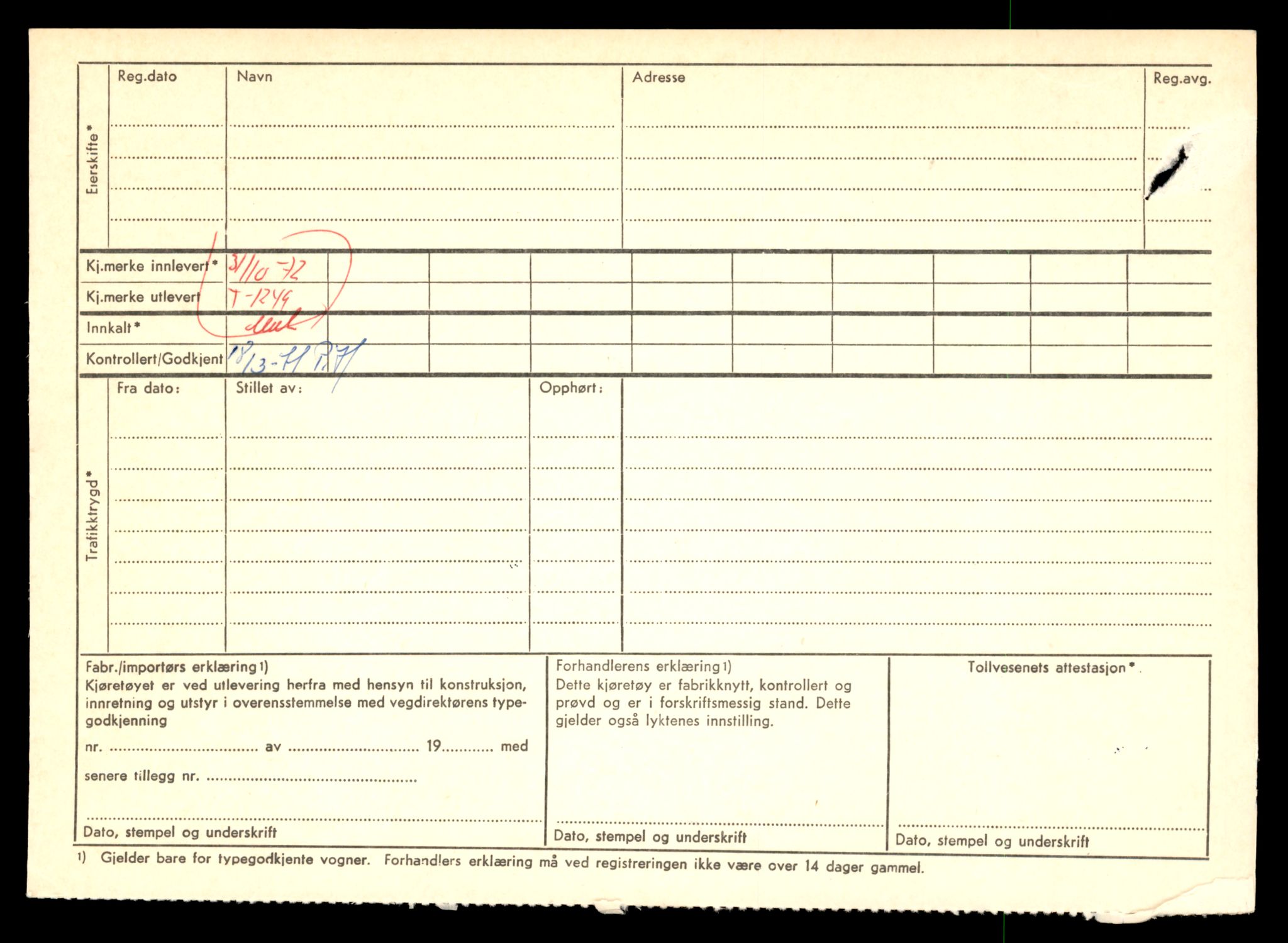 Møre og Romsdal vegkontor - Ålesund trafikkstasjon, AV/SAT-A-4099/F/Fe/L0011: Registreringskort for kjøretøy T 1170 - T 1289, 1927-1998, p. 2081