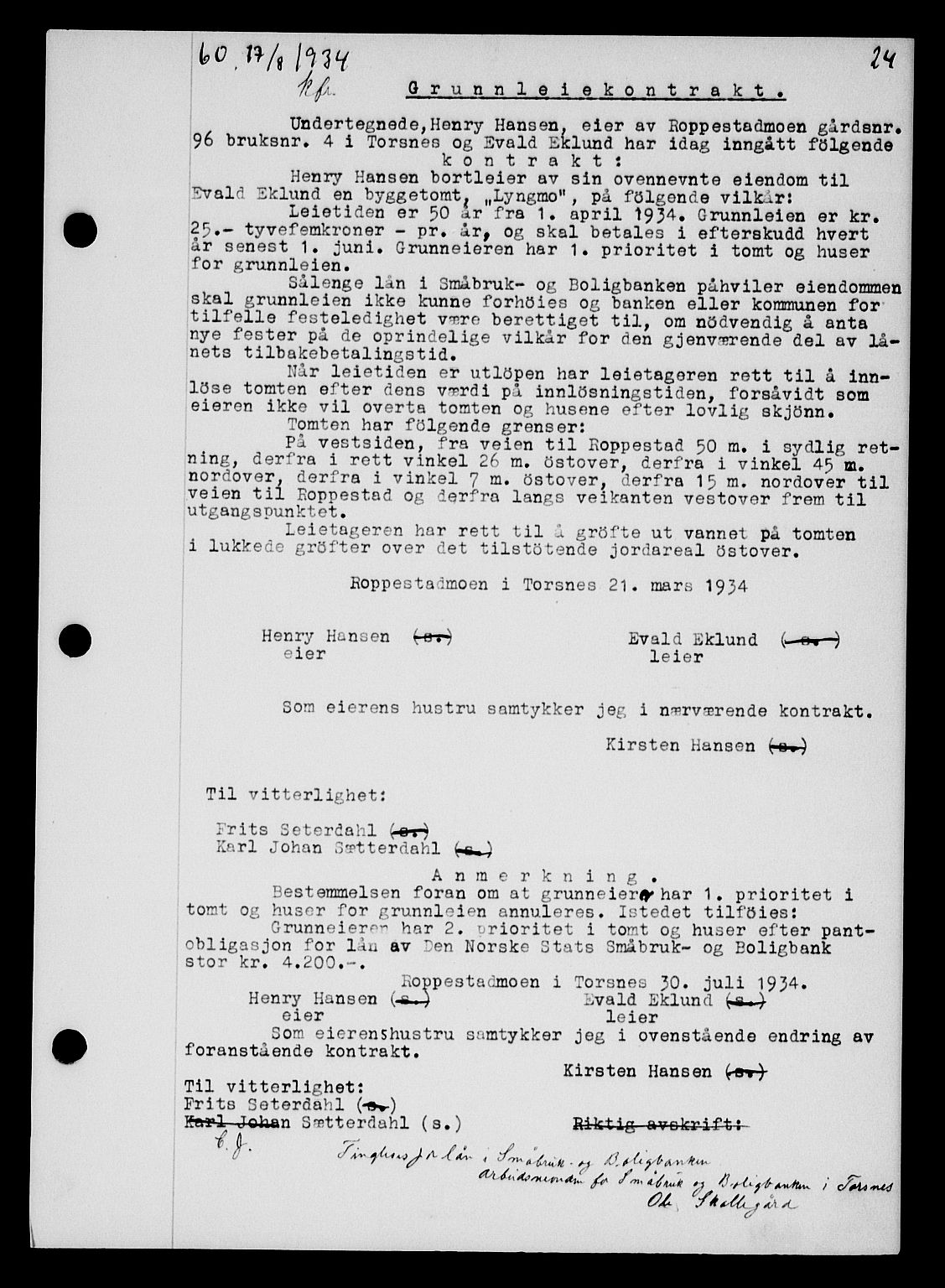 Tune sorenskriveri, AV/SAO-A-10470/G/Gb/Gbb/L0004: Mortgage book no. II 20-24, 1933-1935, Deed date: 17.08.1934