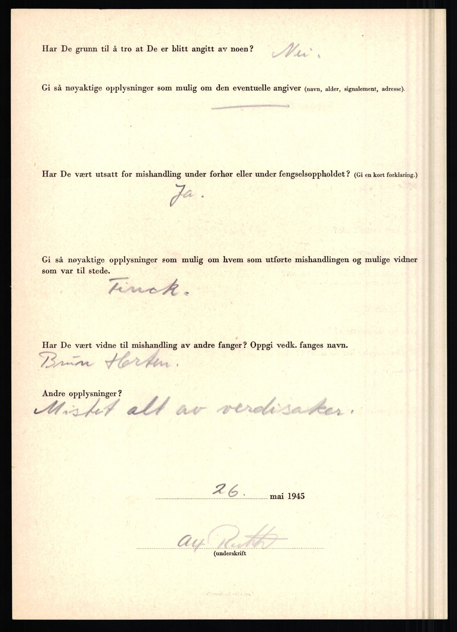 Rikspolitisjefen, AV/RA-S-1560/L/L0014: Pettersen, Aksel - Savosnick, Ernst, 1940-1945, p. 826