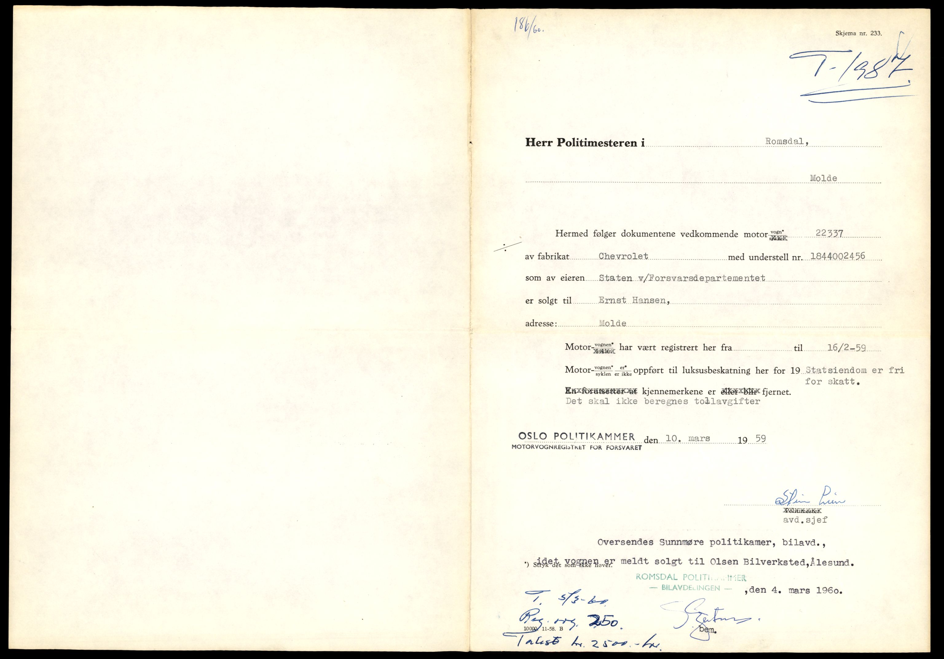 Møre og Romsdal vegkontor - Ålesund trafikkstasjon, AV/SAT-A-4099/F/Fe/L0017: Registreringskort for kjøretøy T 1985 - T 10090, 1927-1998, p. 53