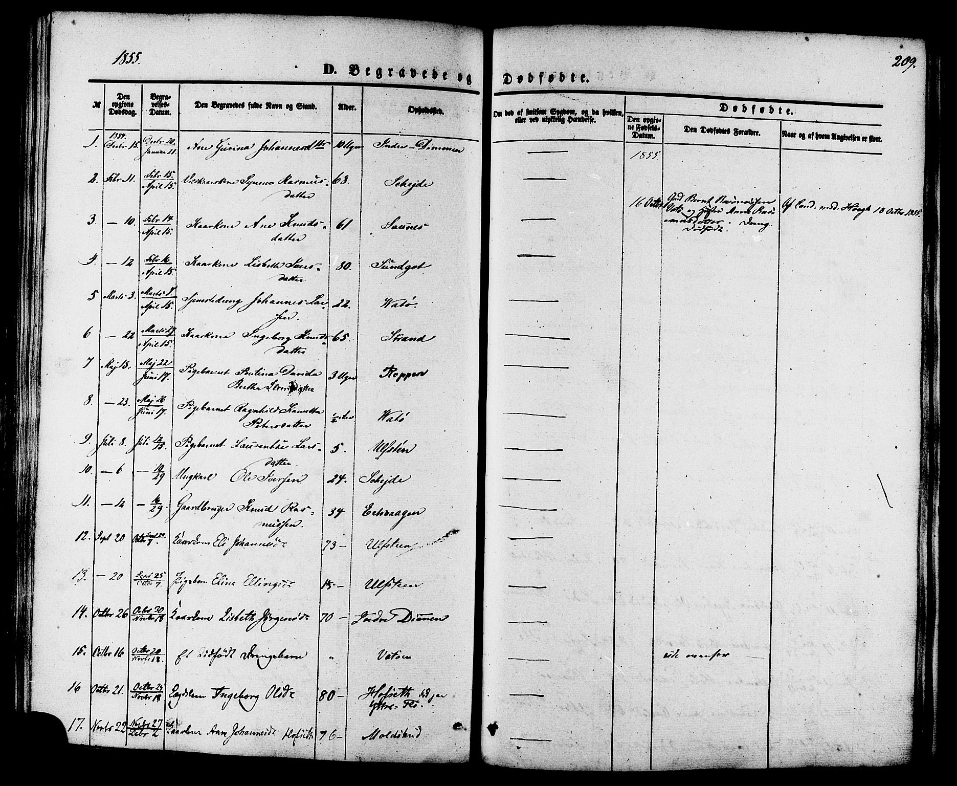 Ministerialprotokoller, klokkerbøker og fødselsregistre - Møre og Romsdal, AV/SAT-A-1454/509/L0105: Parish register (official) no. 509A03, 1848-1882, p. 209