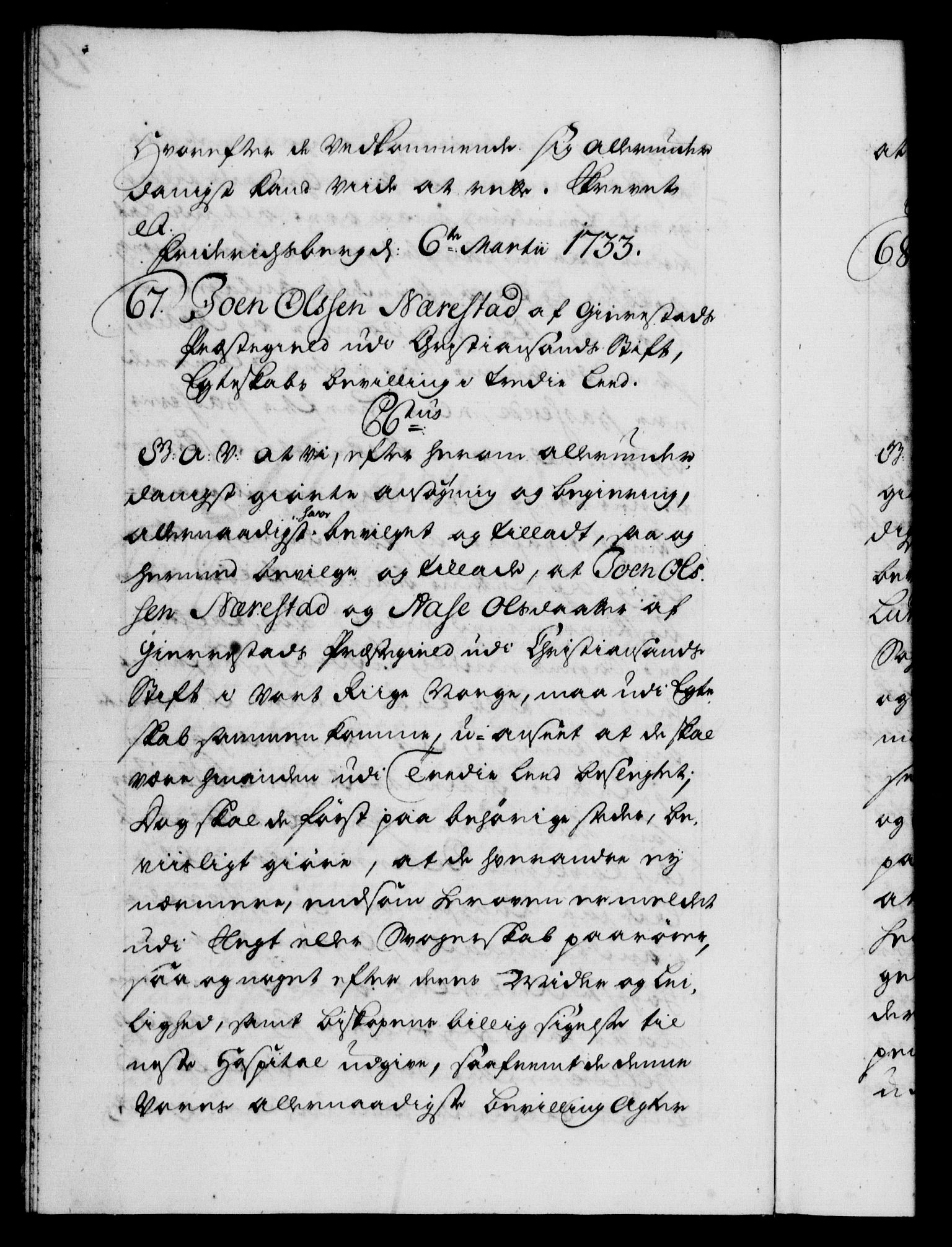 Danske Kanselli 1572-1799, AV/RA-EA-3023/F/Fc/Fca/Fcaa/L0028: Norske registre, 1733-1734, p. 49b