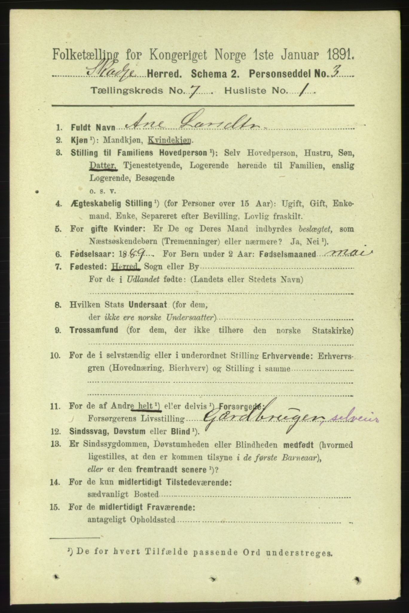 RA, 1891 census for 1529 Skodje, 1891, p. 1417