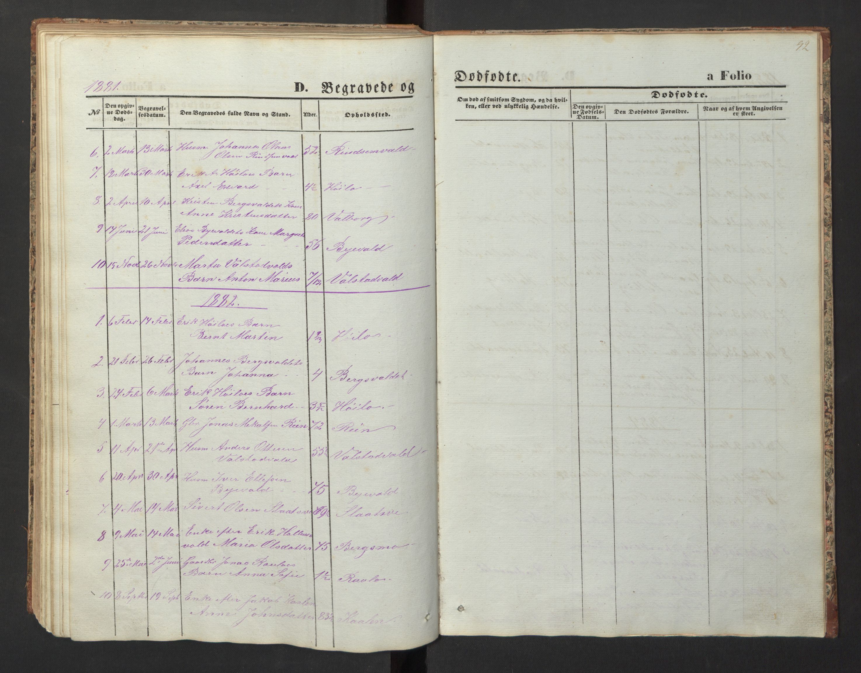 Ministerialprotokoller, klokkerbøker og fødselsregistre - Nord-Trøndelag, SAT/A-1458/726/L0271: Parish register (copy) no. 726C02, 1869-1897, p. 92