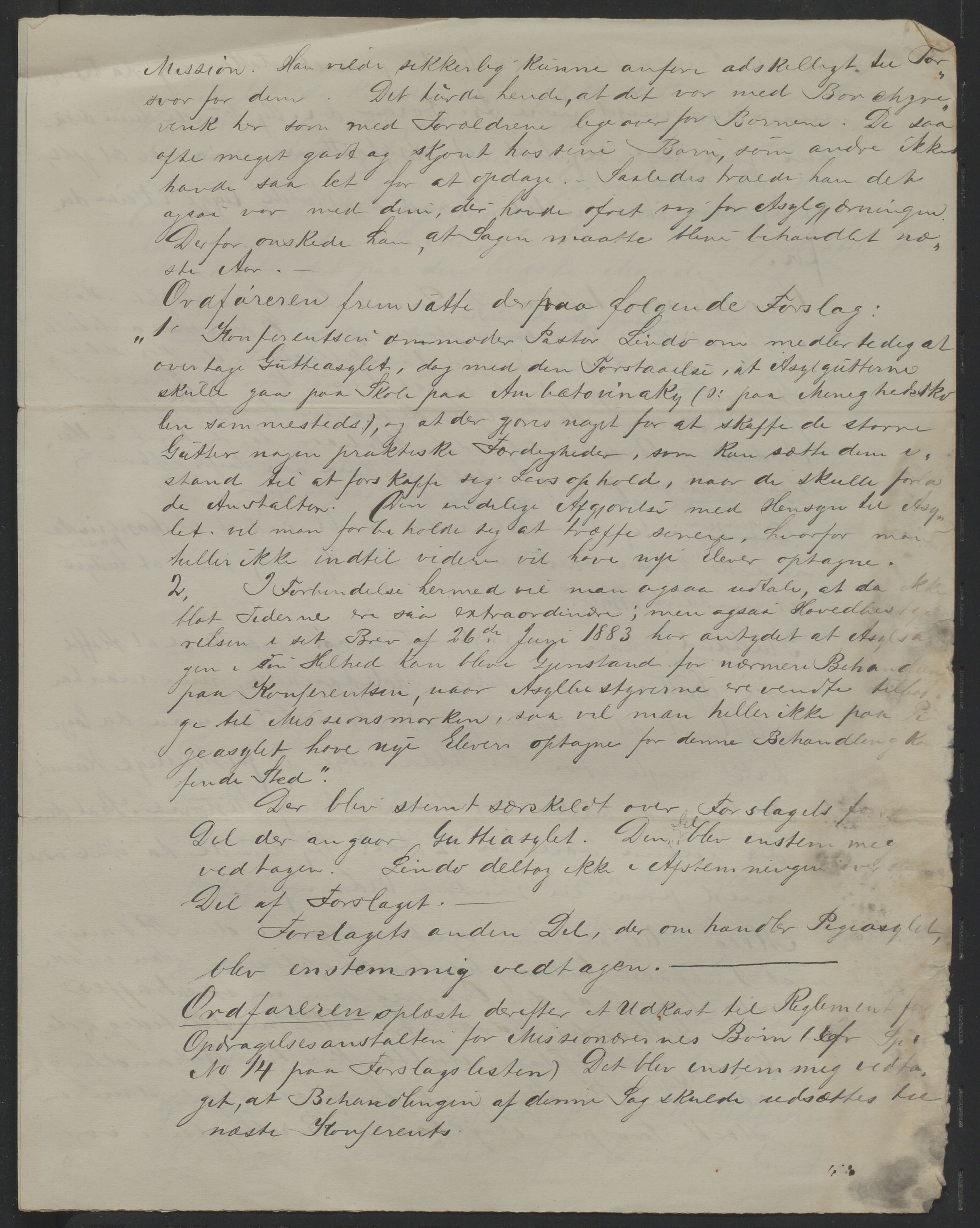 Det Norske Misjonsselskap - hovedadministrasjonen, VID/MA-A-1045/D/Da/Daa/L0036/0009: Konferansereferat og årsberetninger / Konferansereferat fra Madagaskar Innland., 1885