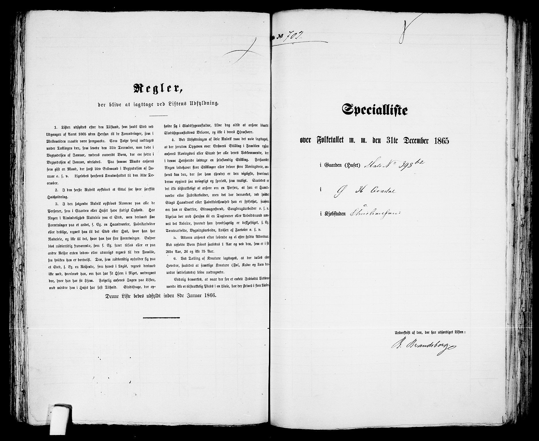 RA, 1865 census for Kristiansand, 1865, p. 1439