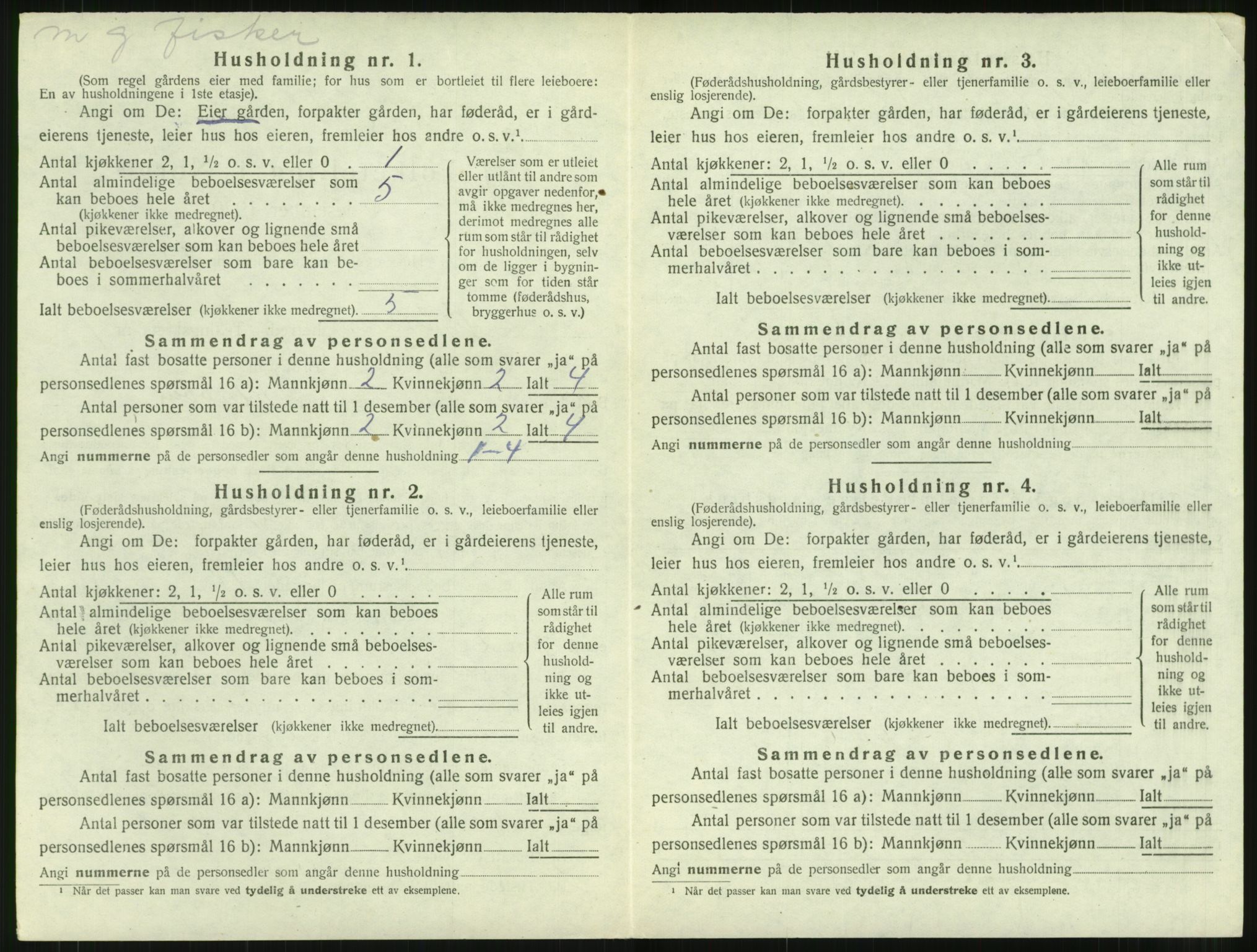 SAT, 1920 census for Bremsnes, 1920, p. 908