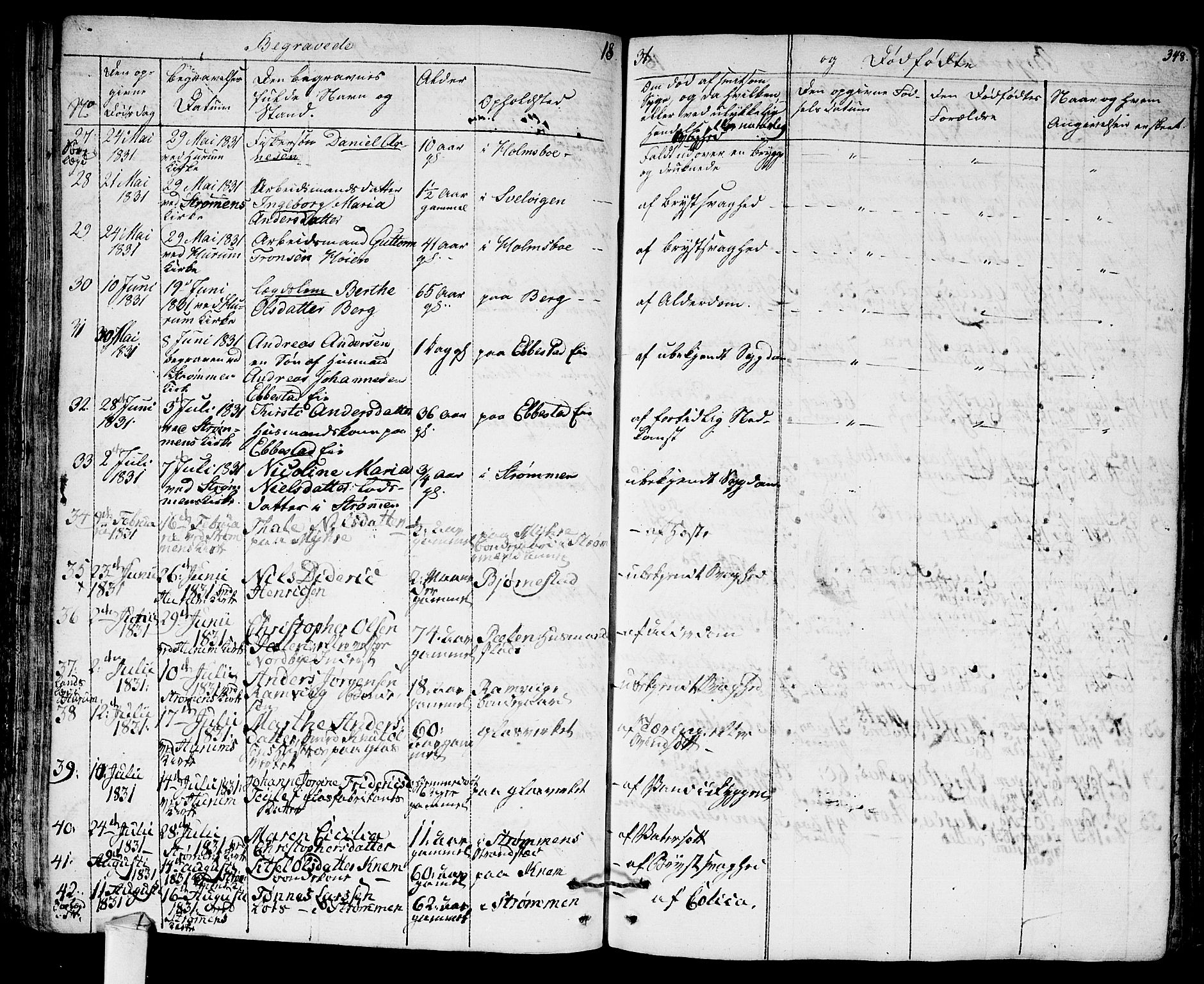 Hurum kirkebøker, AV/SAKO-A-229/F/Fa/L0010: Parish register (official) no. 10, 1827-1846, p. 348